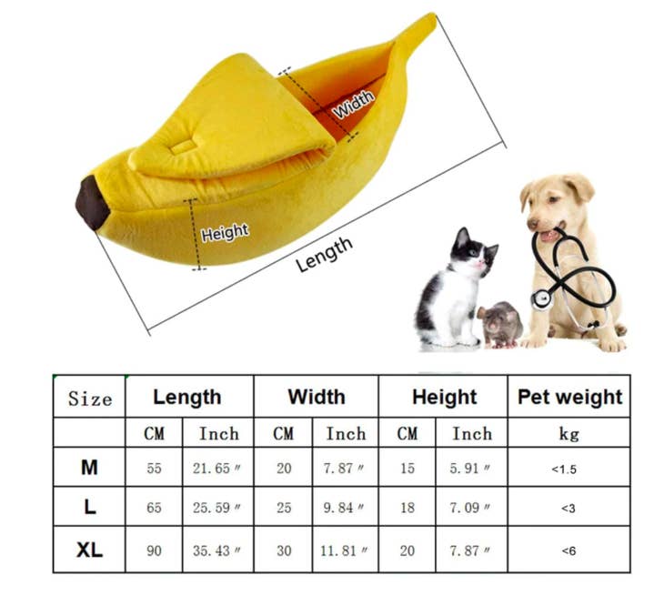 Banana Shape Pet Bed House