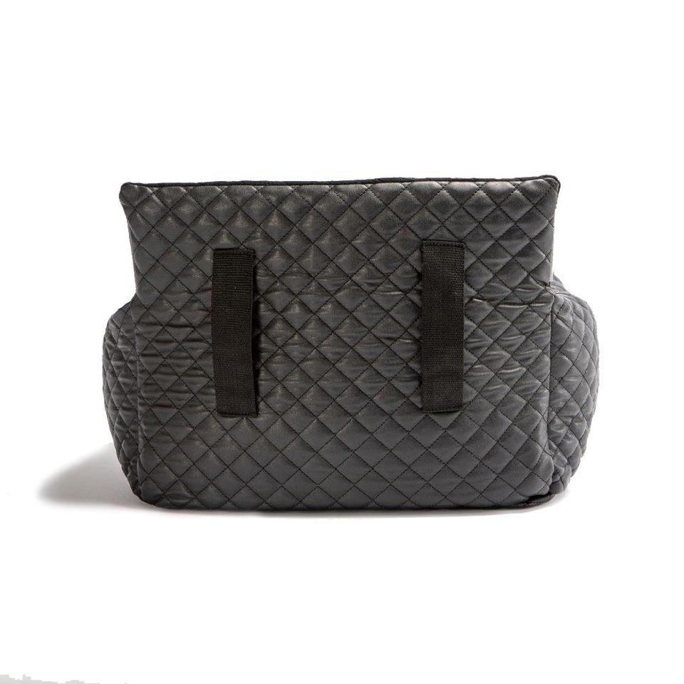 Black Vegan Leather Car Seat