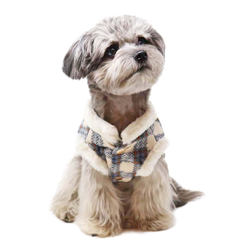 Blue Plaid Pet Jacket