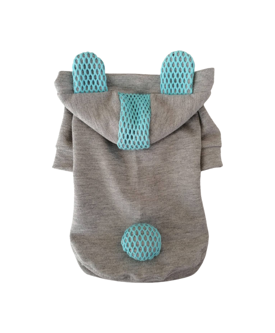 Bunny Hoodie - Grey and Blue