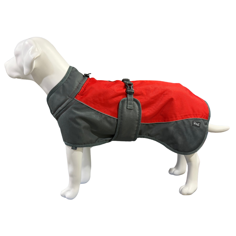 Henry Wag Red Waterproof Dog Coat