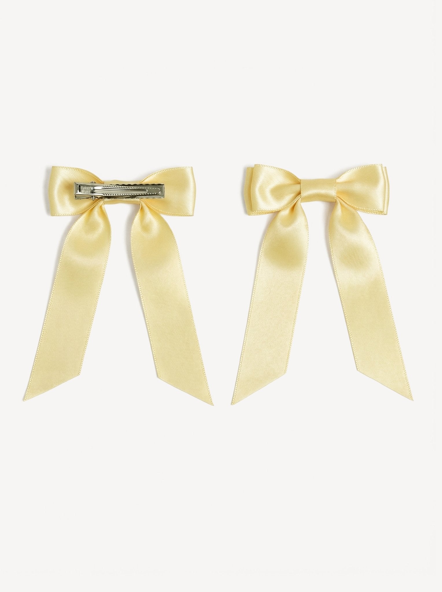 Petite Bow Clips - Buttercream
