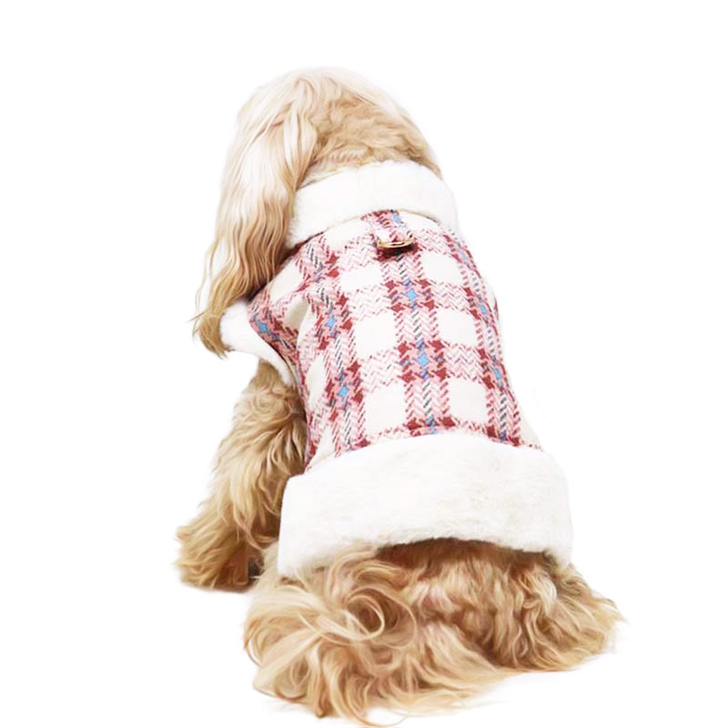 Pink Plaid Pet Jacket