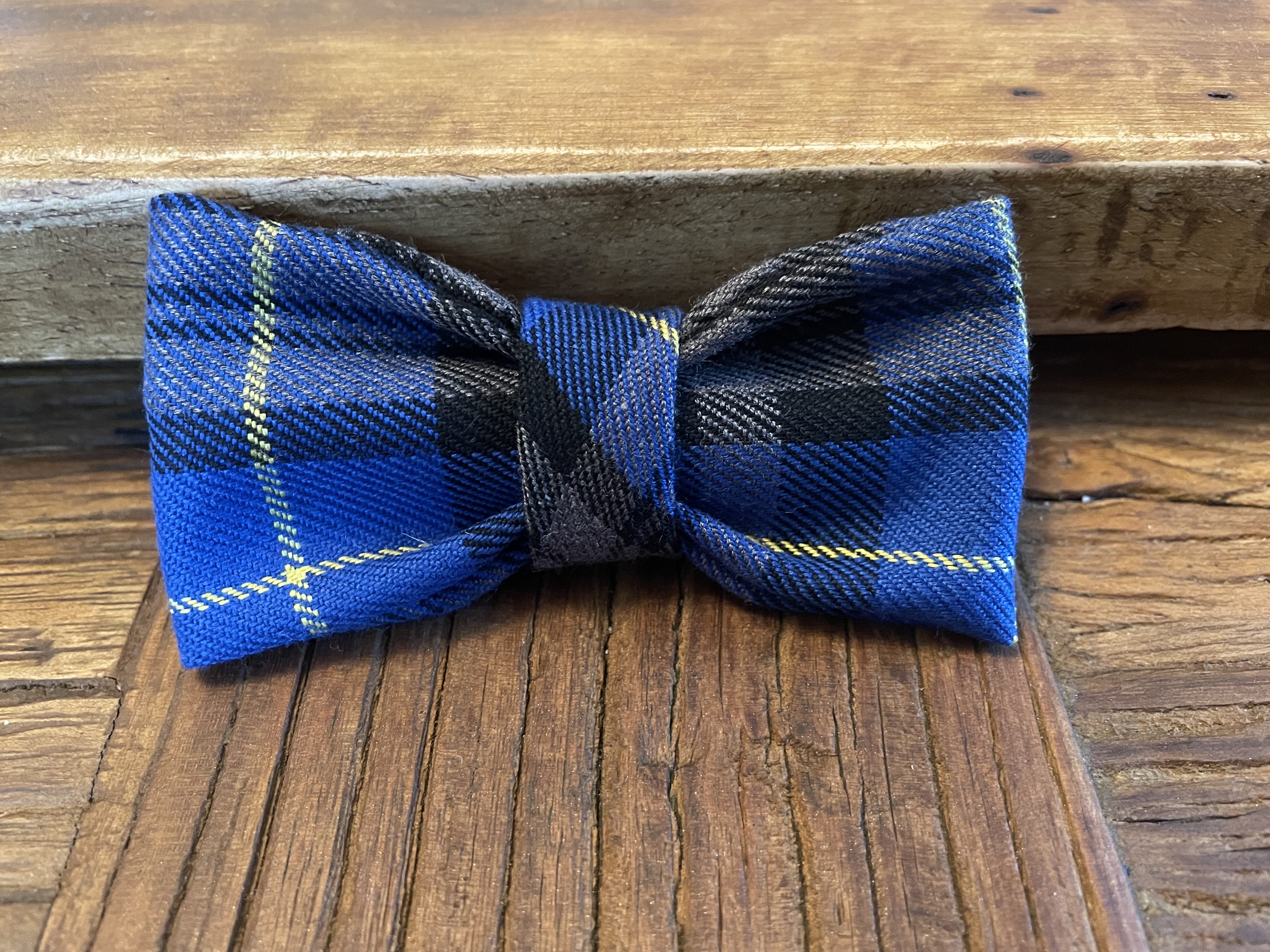 Regal Blue Tartan Dog Bow Tie