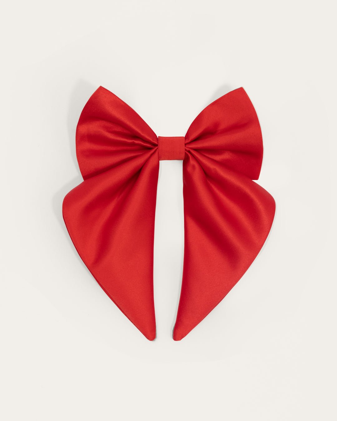 Satin Collar Bow - Cherry