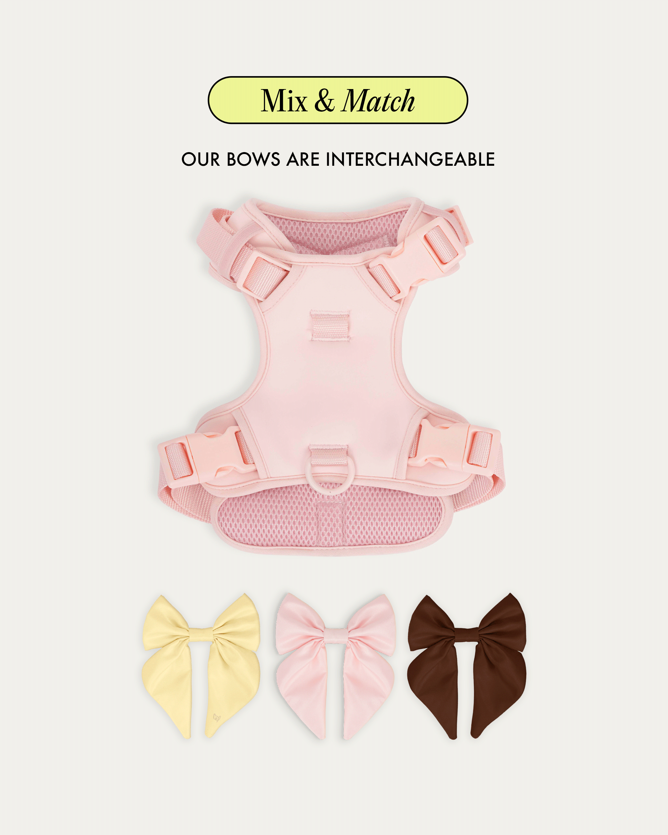 Satin Harness Bow - Cocoa