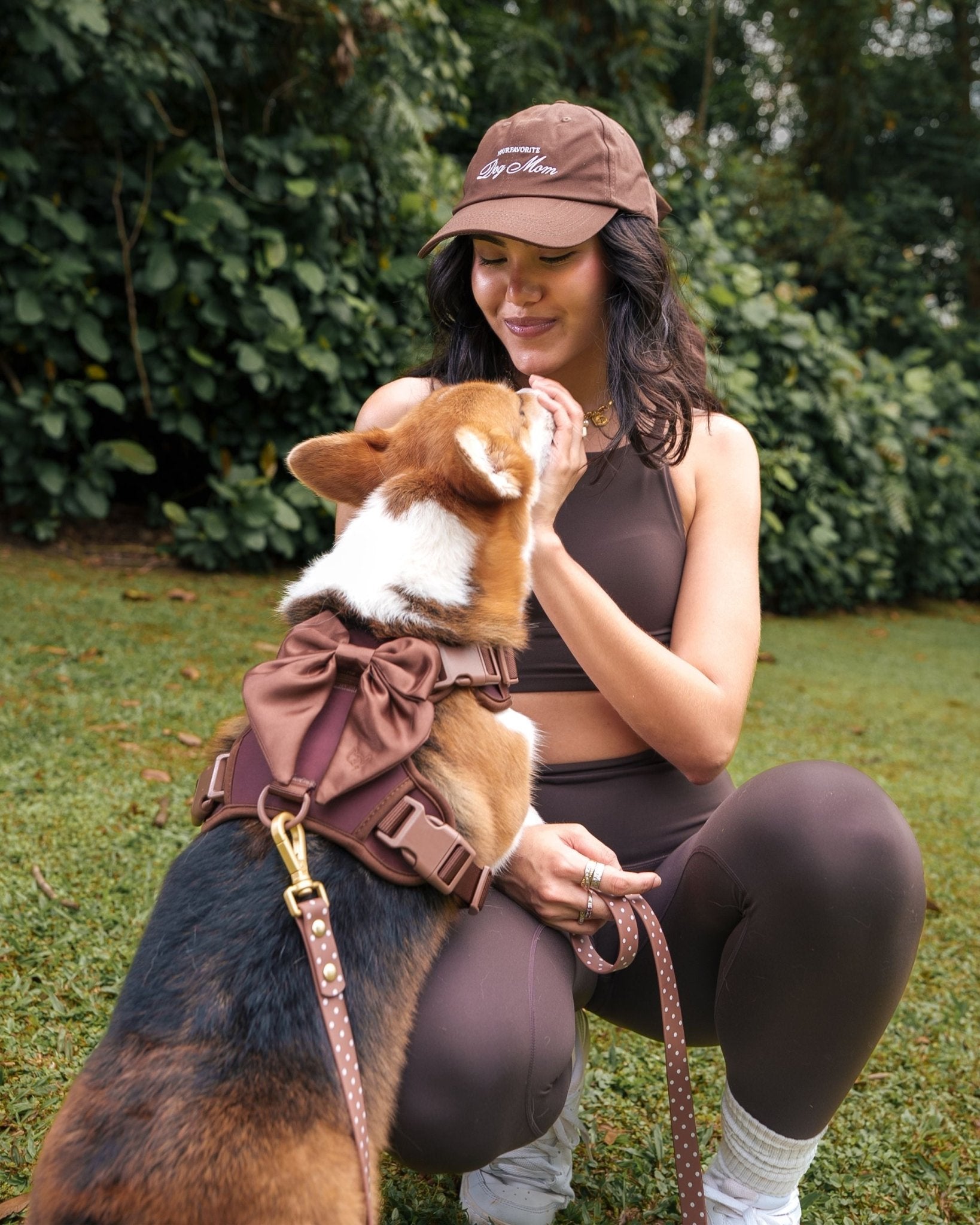 Satin Harness Bow - Cocoa