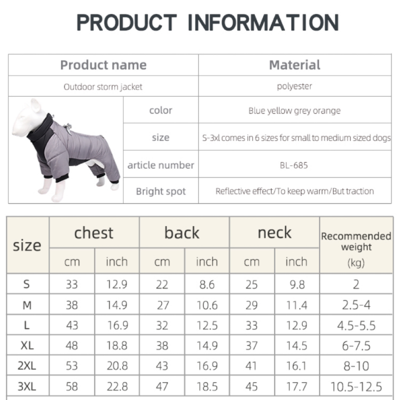 Tractable Outdoor Dog Waterproof Jacket