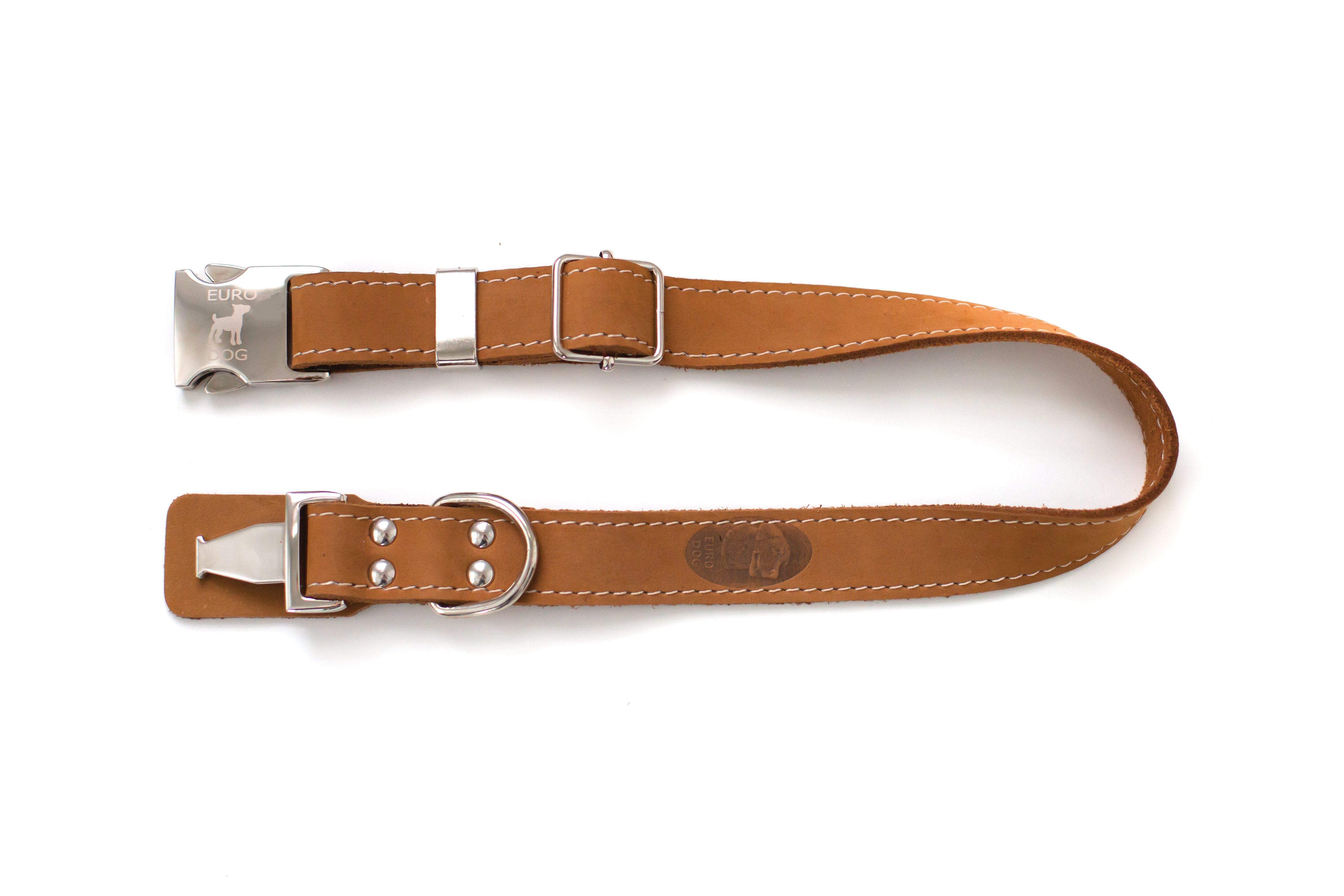 Bark Brown Quick-Release Dog Collar