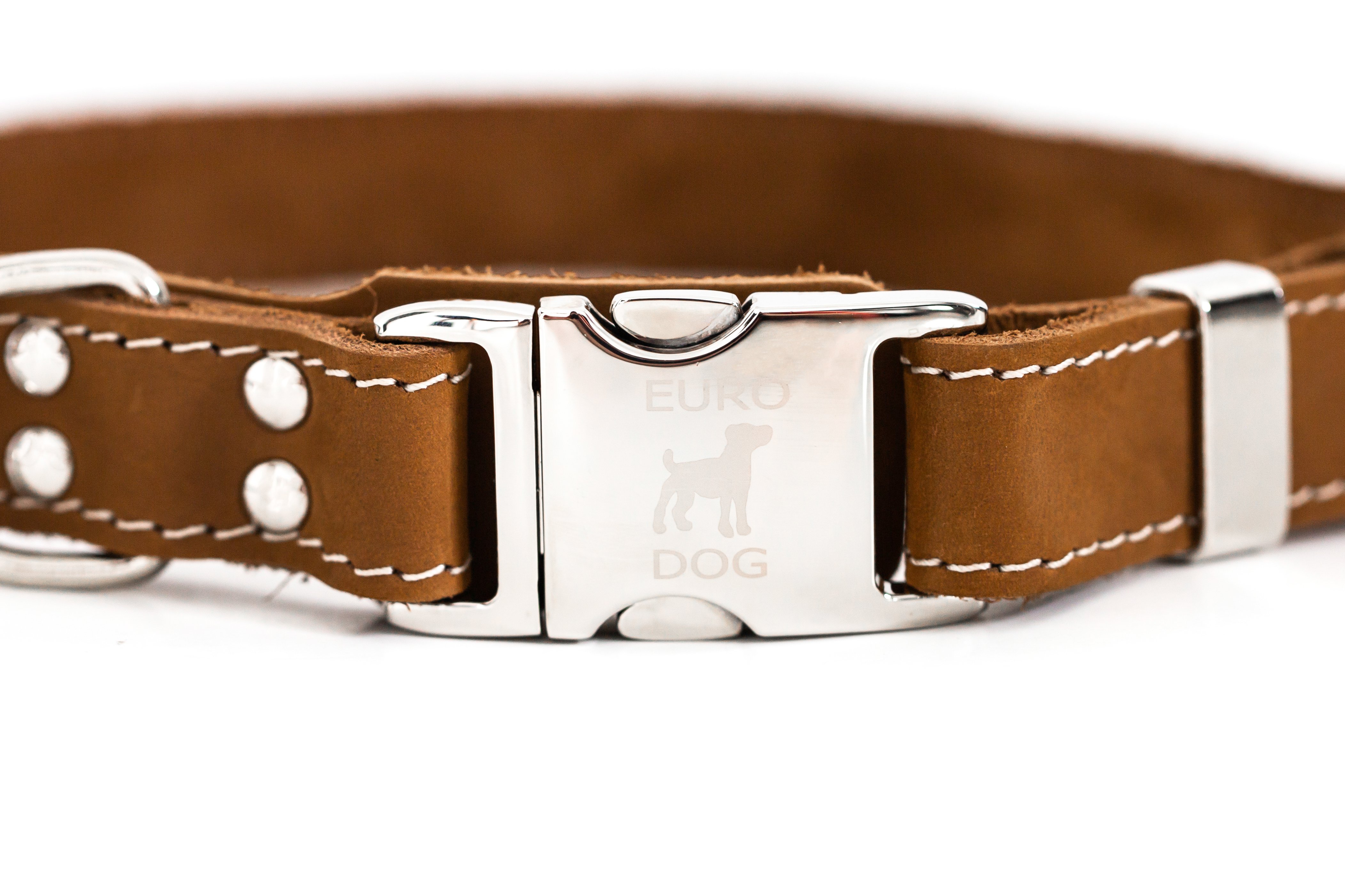 Bark Brown Quick-Release Dog Collar