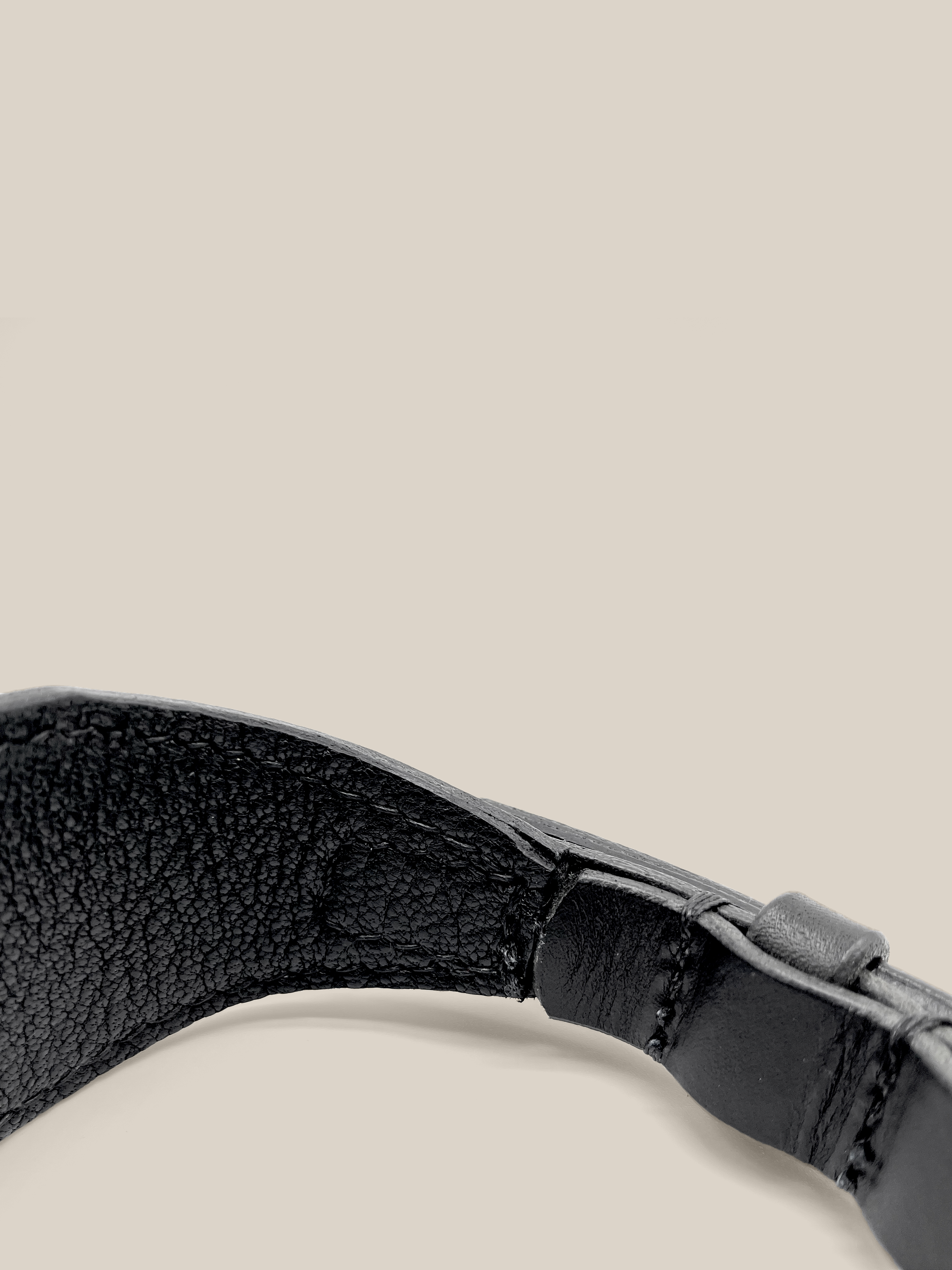 Black Leather 'Artisan 03' Sighthound collar