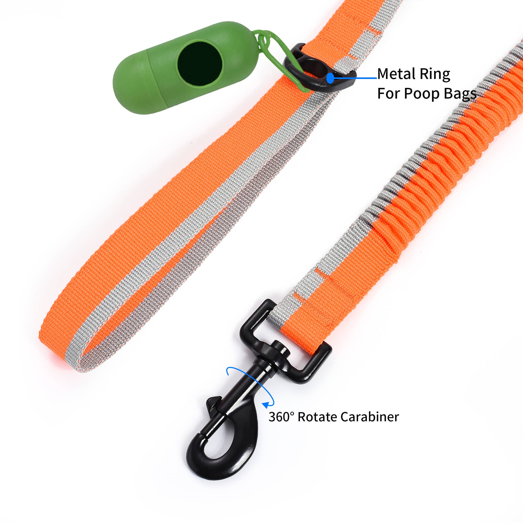 Bungee Gentle Pull Training Dog Lead Soft Comfort Texture