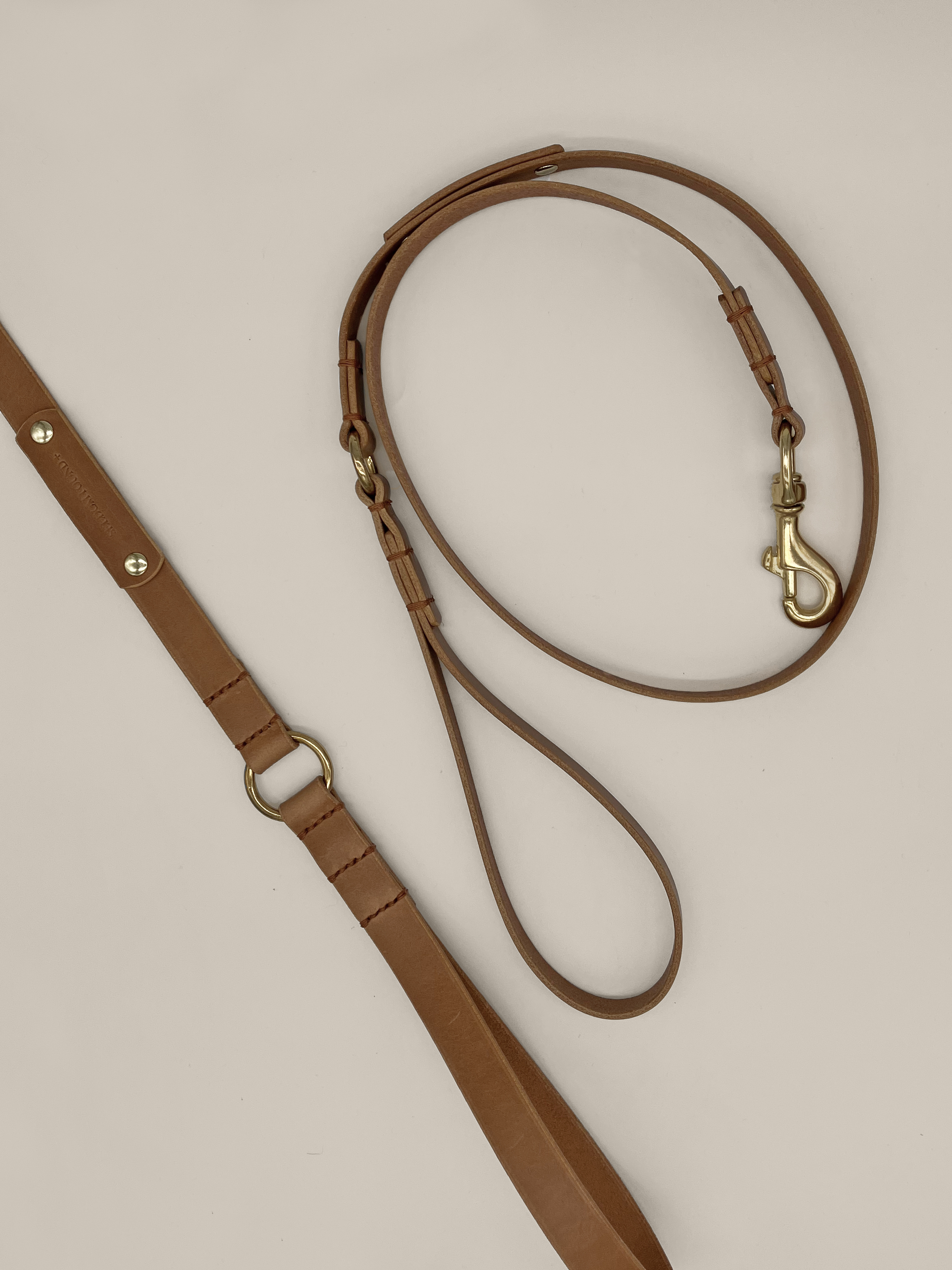 Caramel Leather 'Artisan 03' Dog Lead