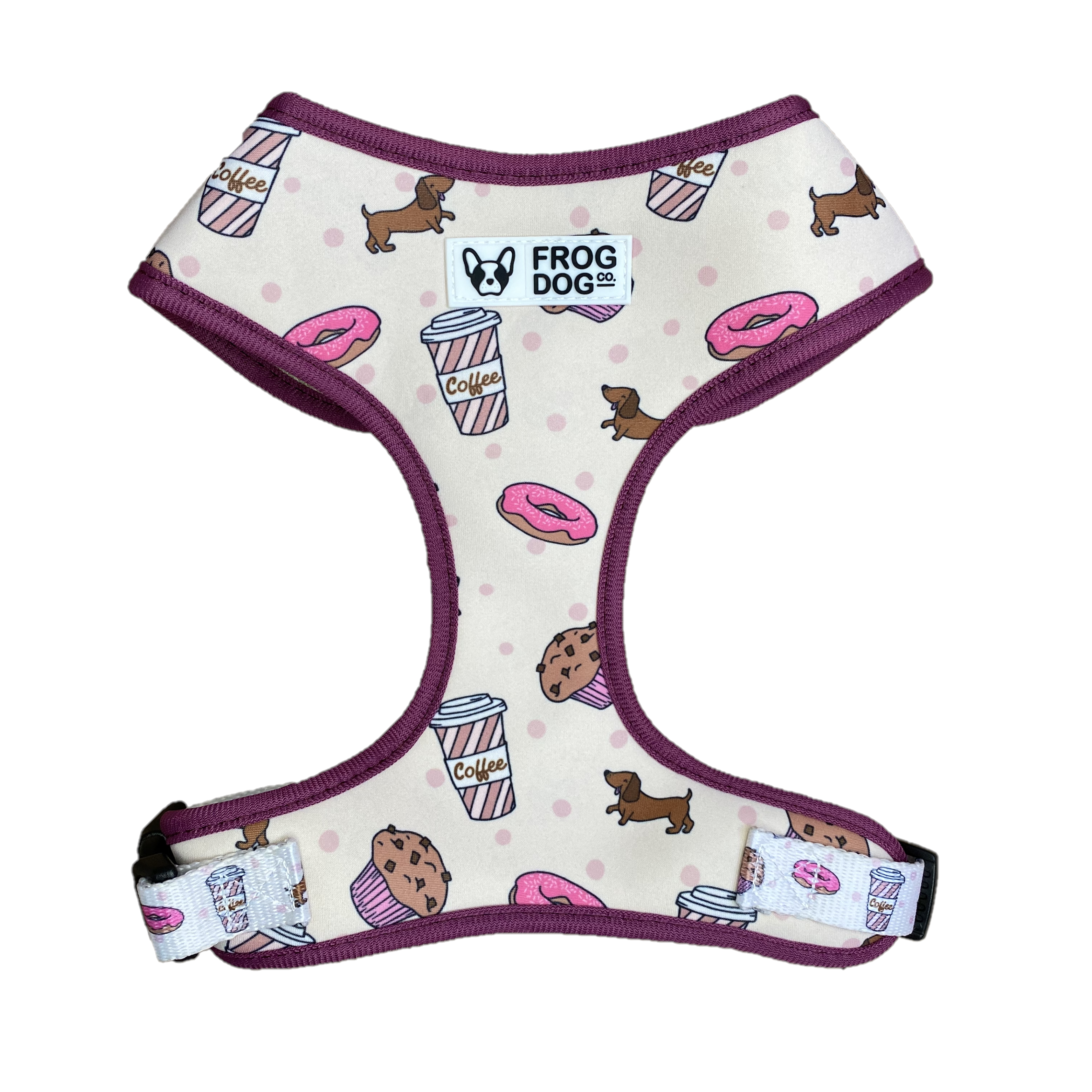 Comfy-Wear Adjustable Dog Harness - Puppaccino - LARGE