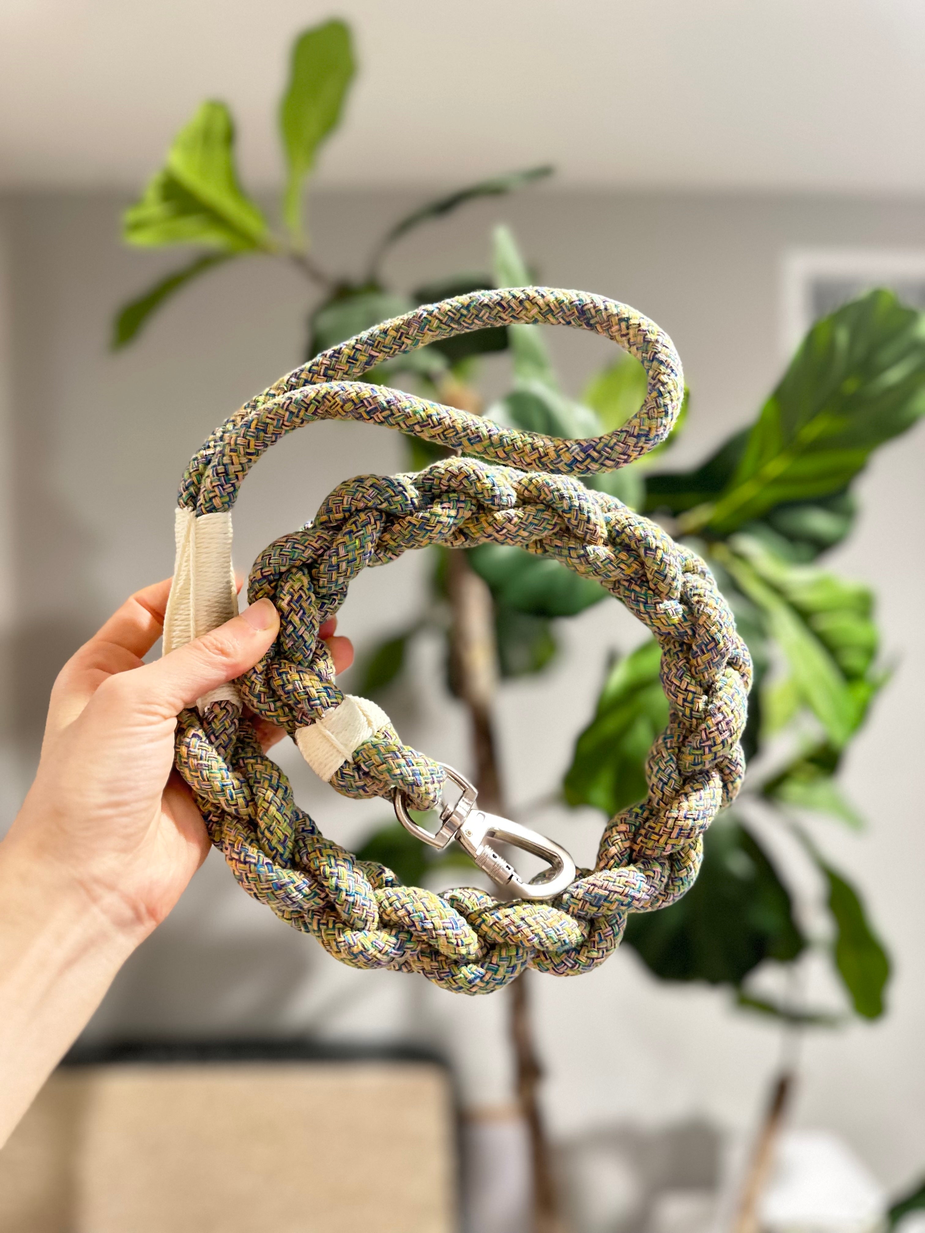New: Handcrafted Olive Dog Leash | Sustainable | Stylish