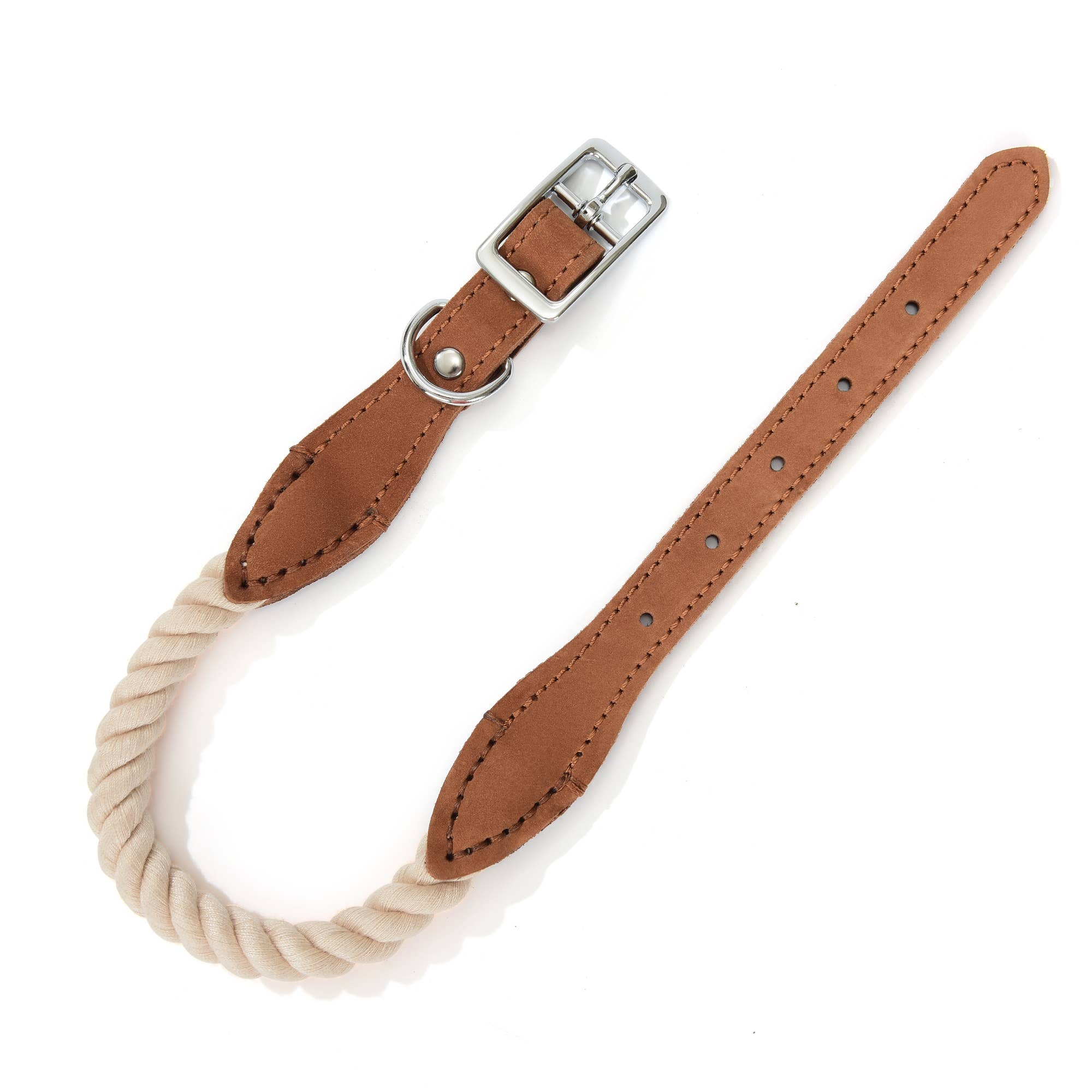 Premium Cotton Rope Dog Collar Stainless Steel Pin Buckle