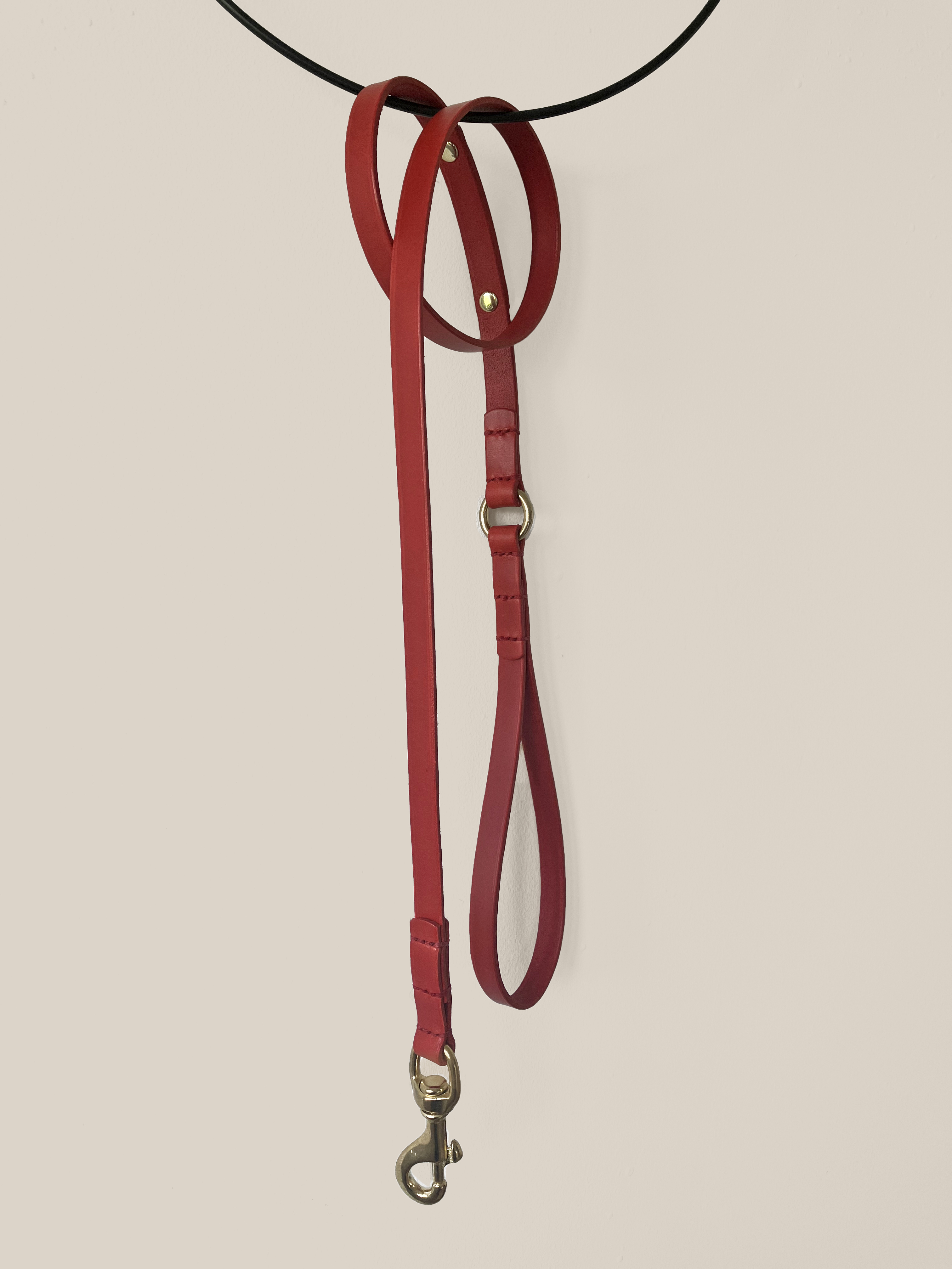 Red Leather 'Artisan 03' Dog Lead