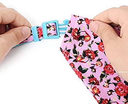 Soft Poly Cotton Fabric Collars for Medium Dogs with Bandana