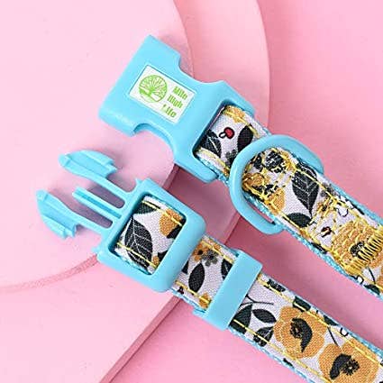 Soft Poly Cotton Fabric Collars for Small Dogs with Bowtie