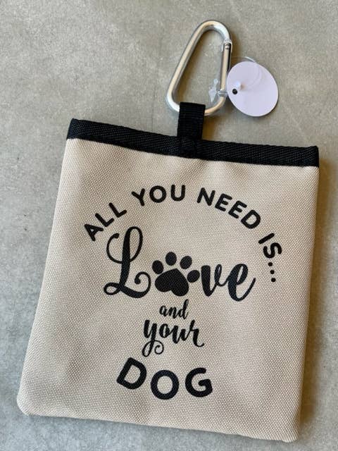 All You Need Is Love And A Dog Pet Treat Bag