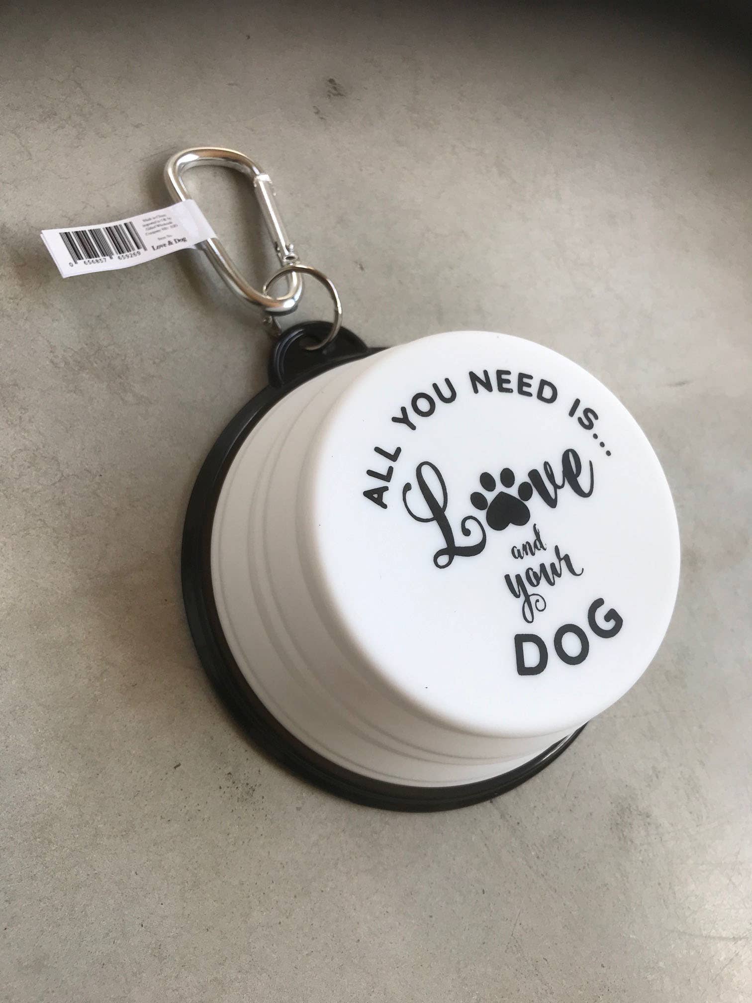 All You Need Is Love And A Dog Travel Pet Bowl