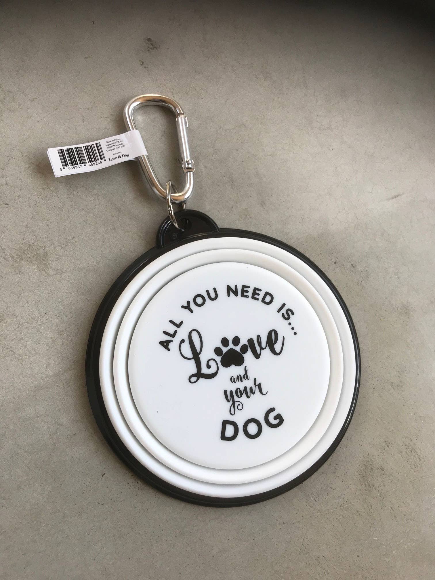 All You Need Is Love And A Dog Travel Pet Bowl
