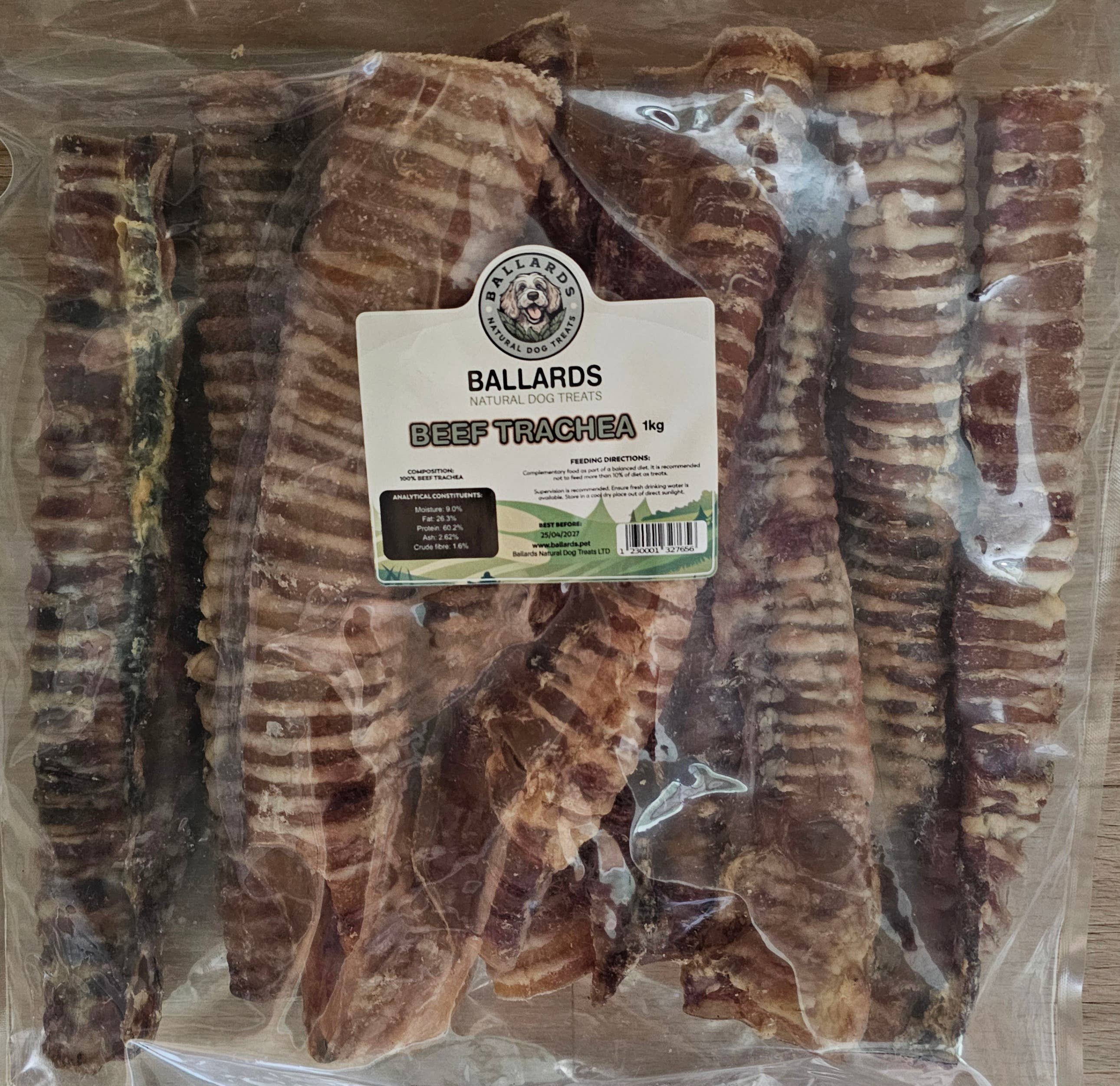 Beef Trachea 1kg Dog Treats