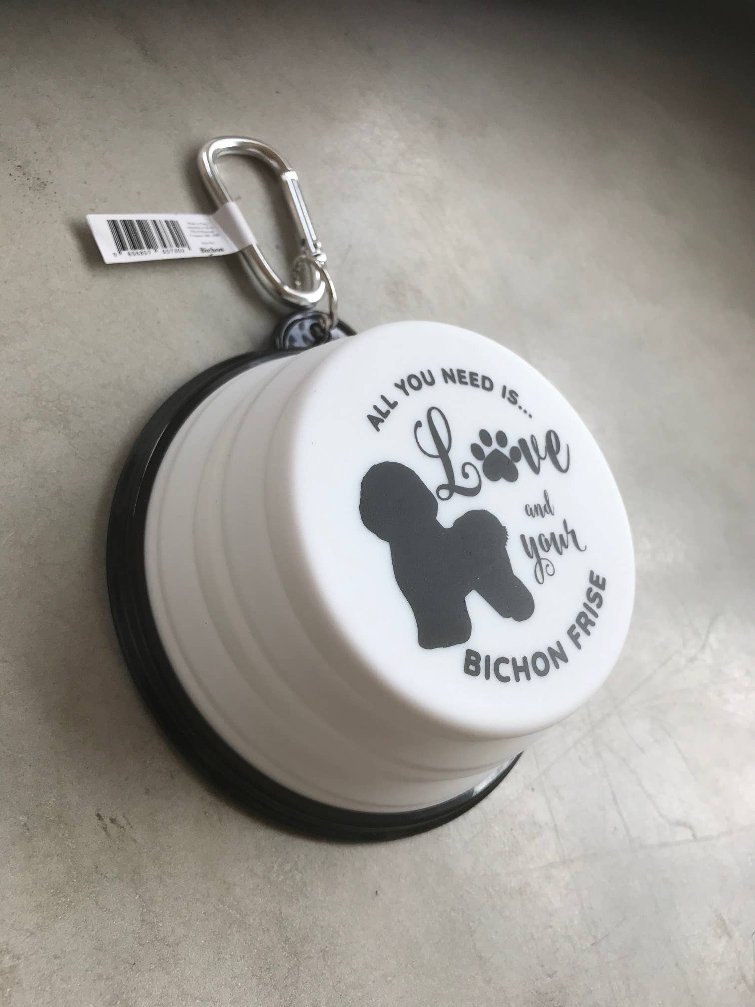 Bichon Frise Travel Pet Bowl