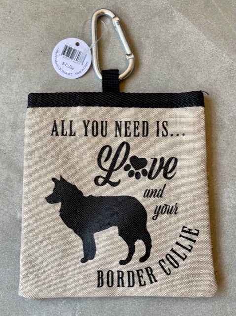 Border Collie Travel Pet Bowl