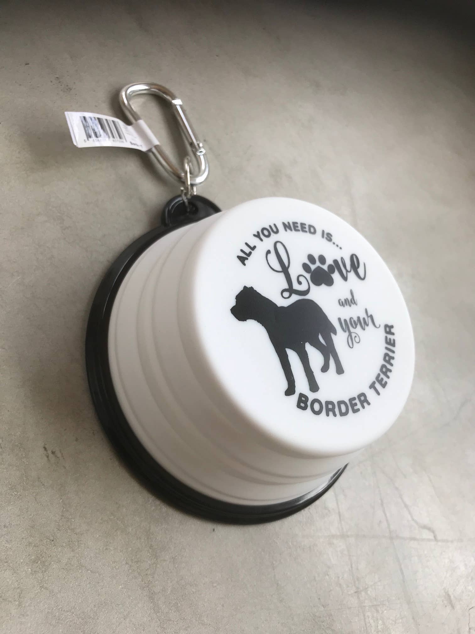 Border Terrier Travel Pet Bowl