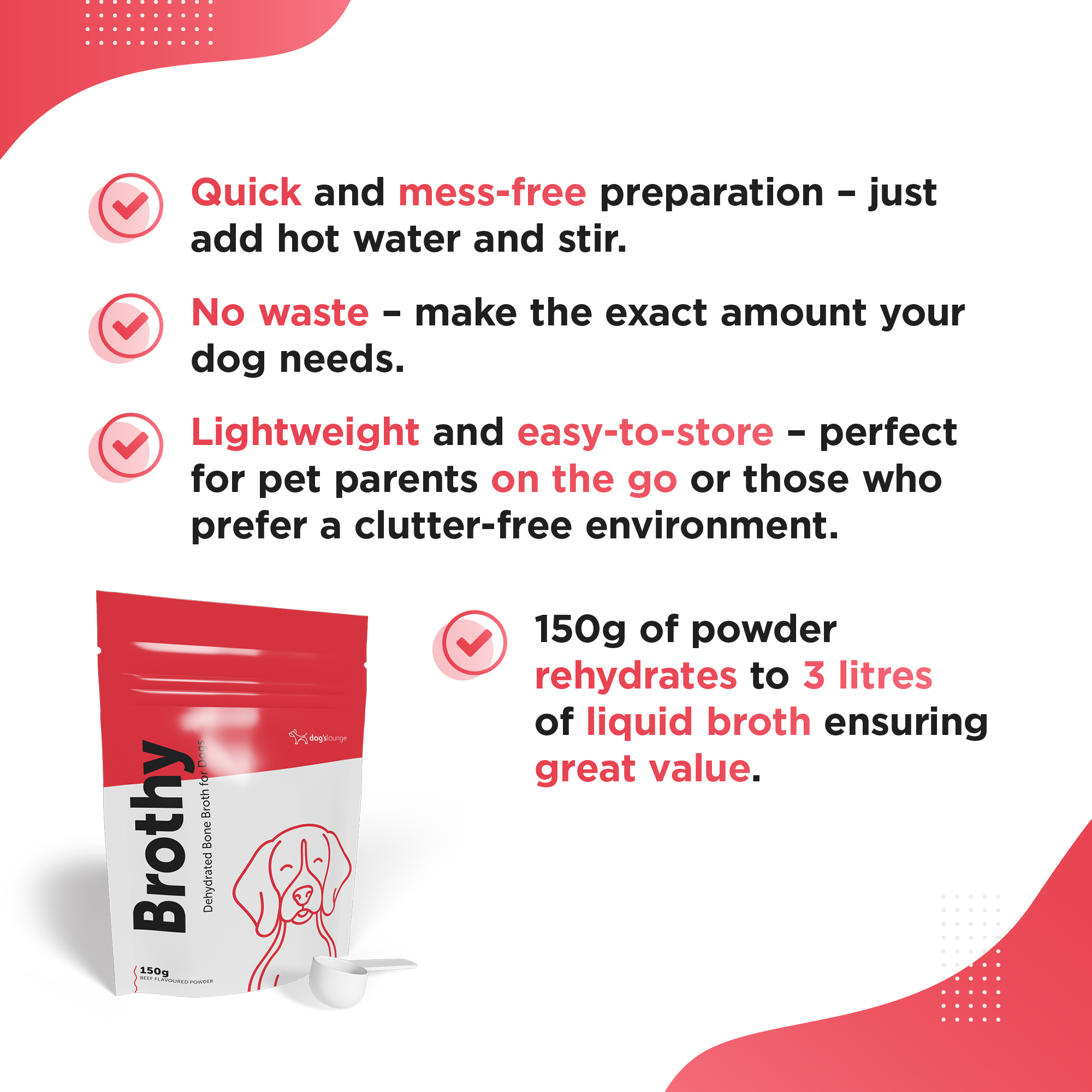 BROTHY – Dehydrated Beef Bone Broth for Dogs