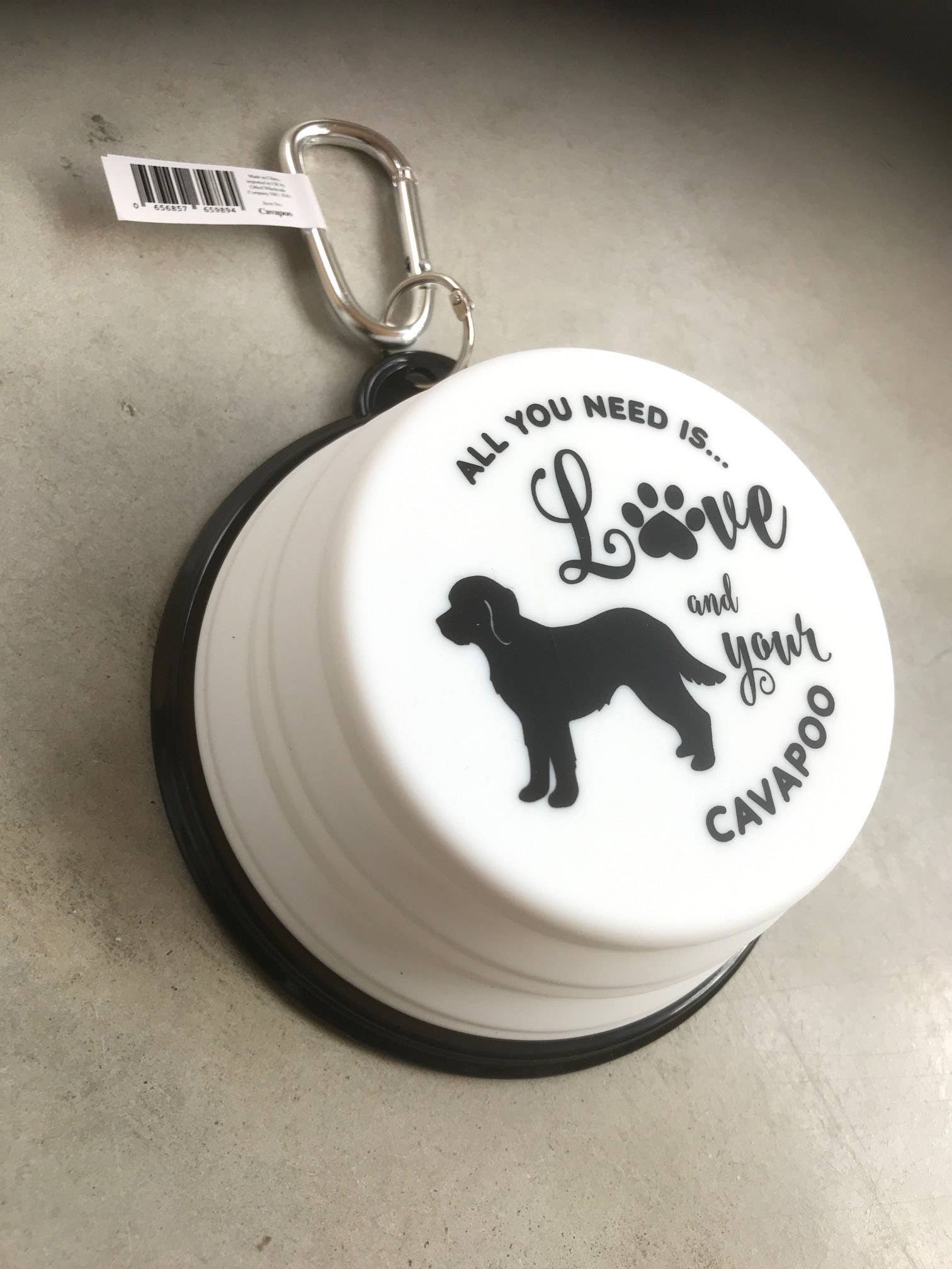 Cavapoo Travel Pet Bowl