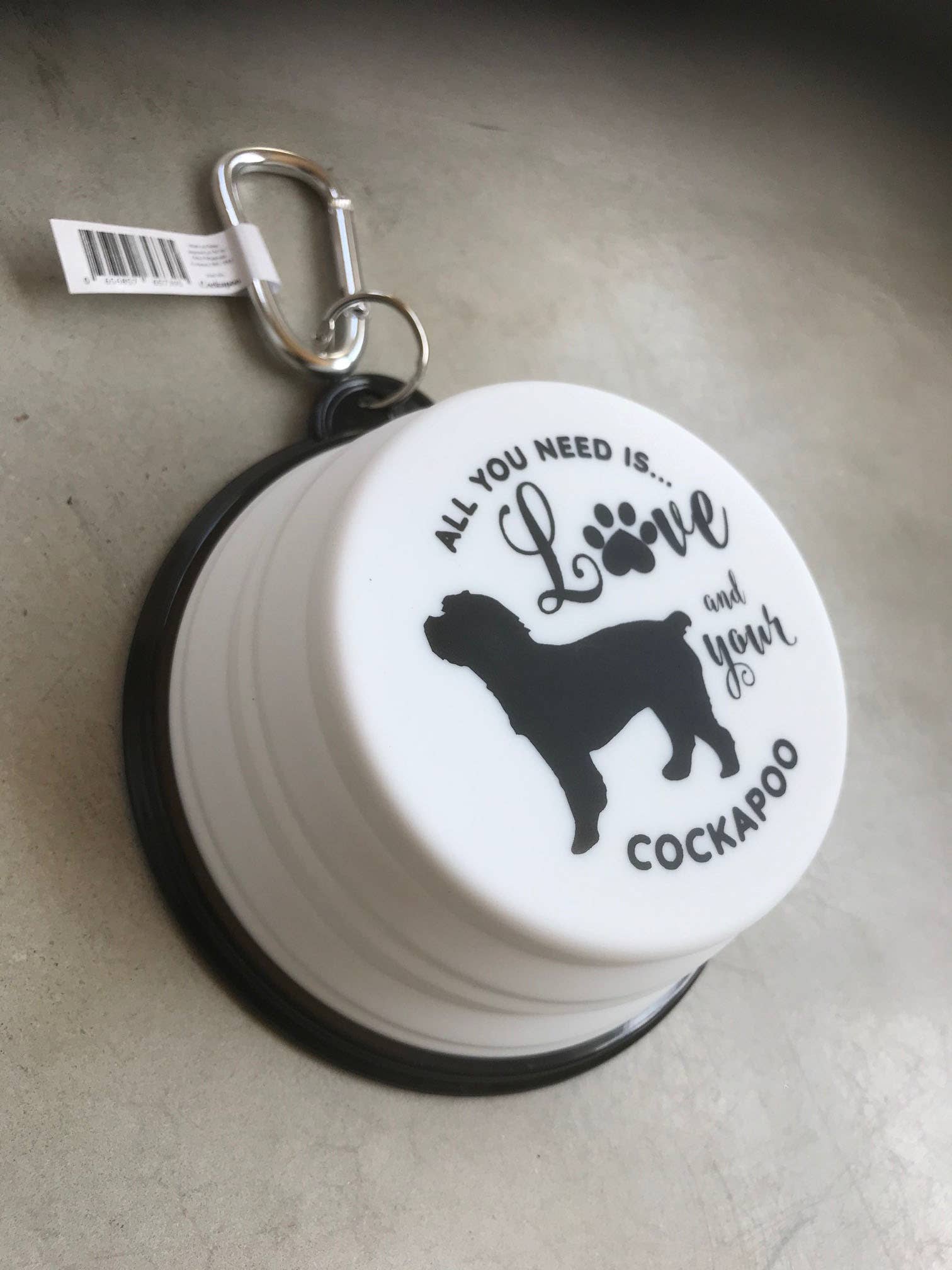 Cockapoo Travel Pet Bowl