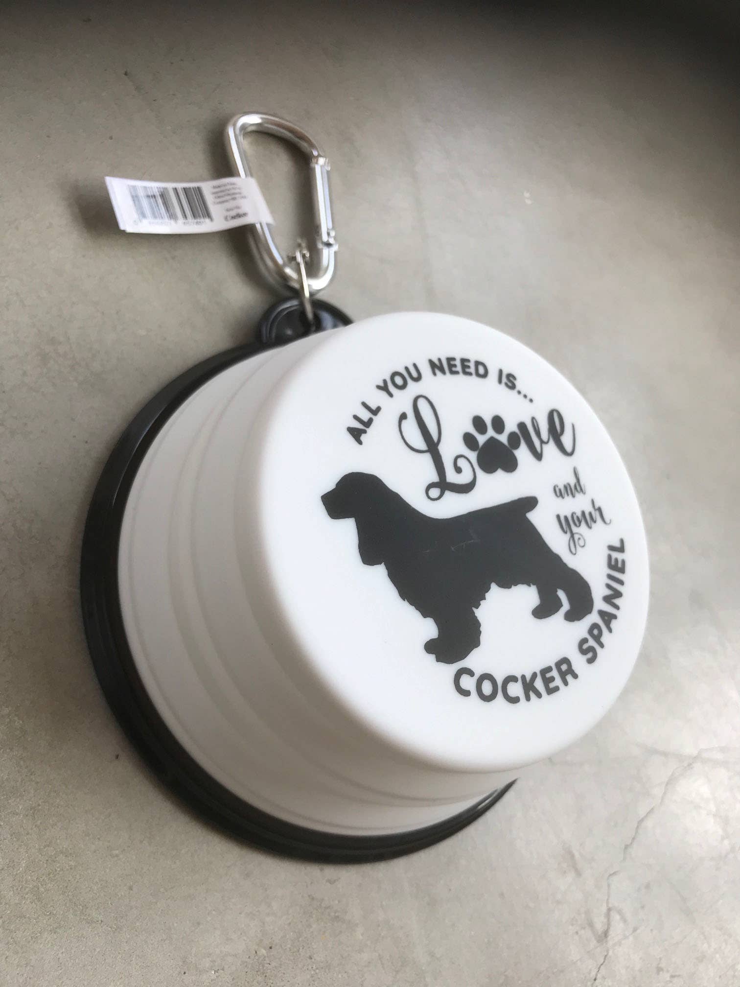 Cocker Spaniel Travel Pet Bowl