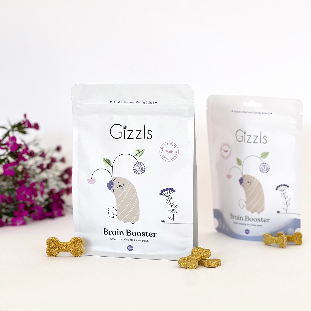 Gizzls 100% Natural Peanut Butter & Blueberry Dog Treats – 200g