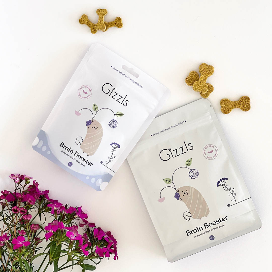 Gizzls 100% Natural Peanut Butter & Blueberry Dog Treats – 200g