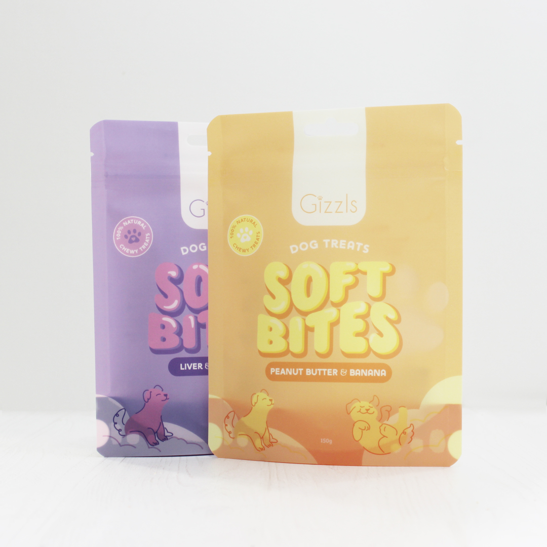Gizzls Peanut Butter & Banana Chewy Dog Treats – 150g