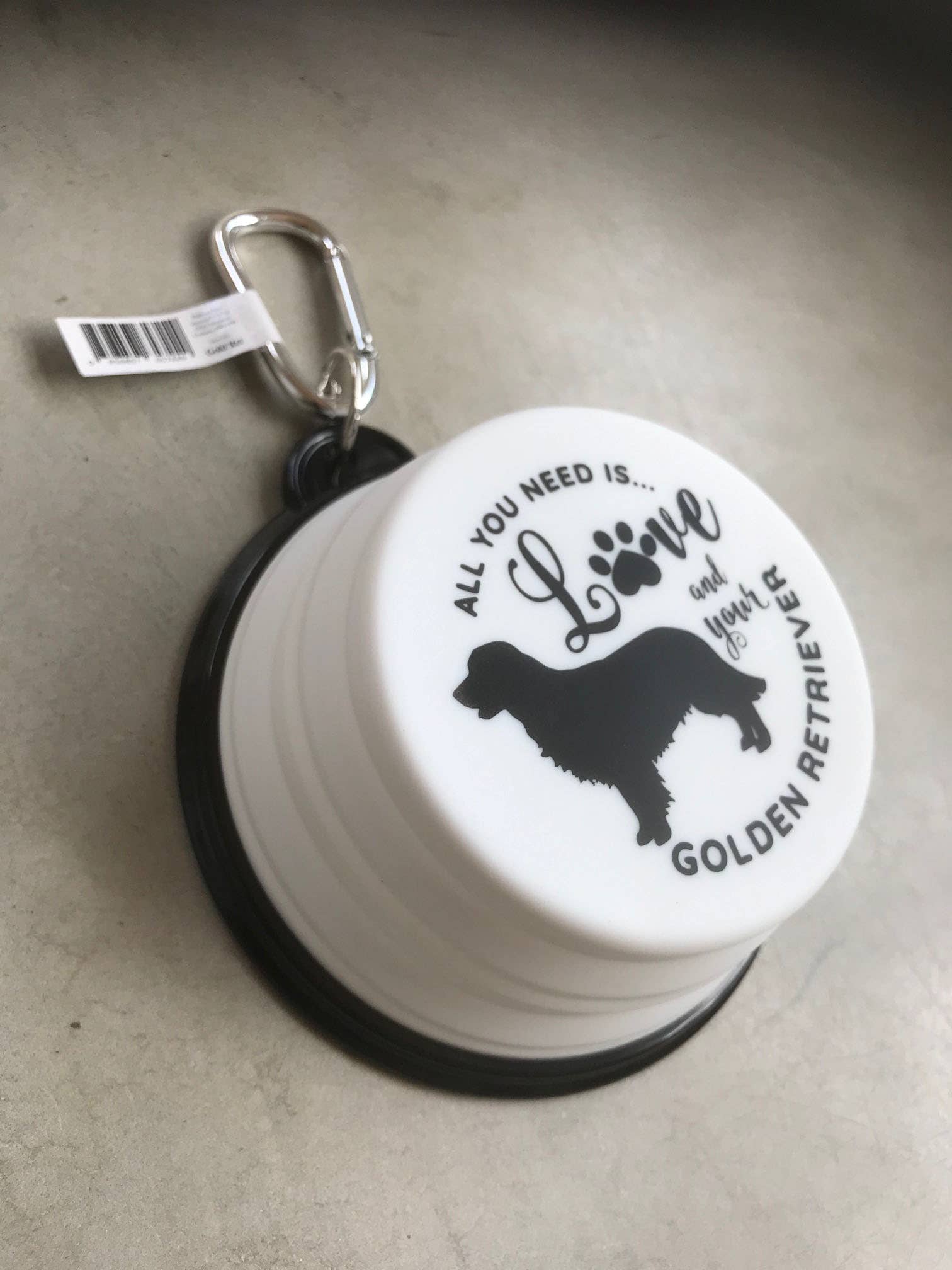 Golden Retriever Travel Pet Bowl