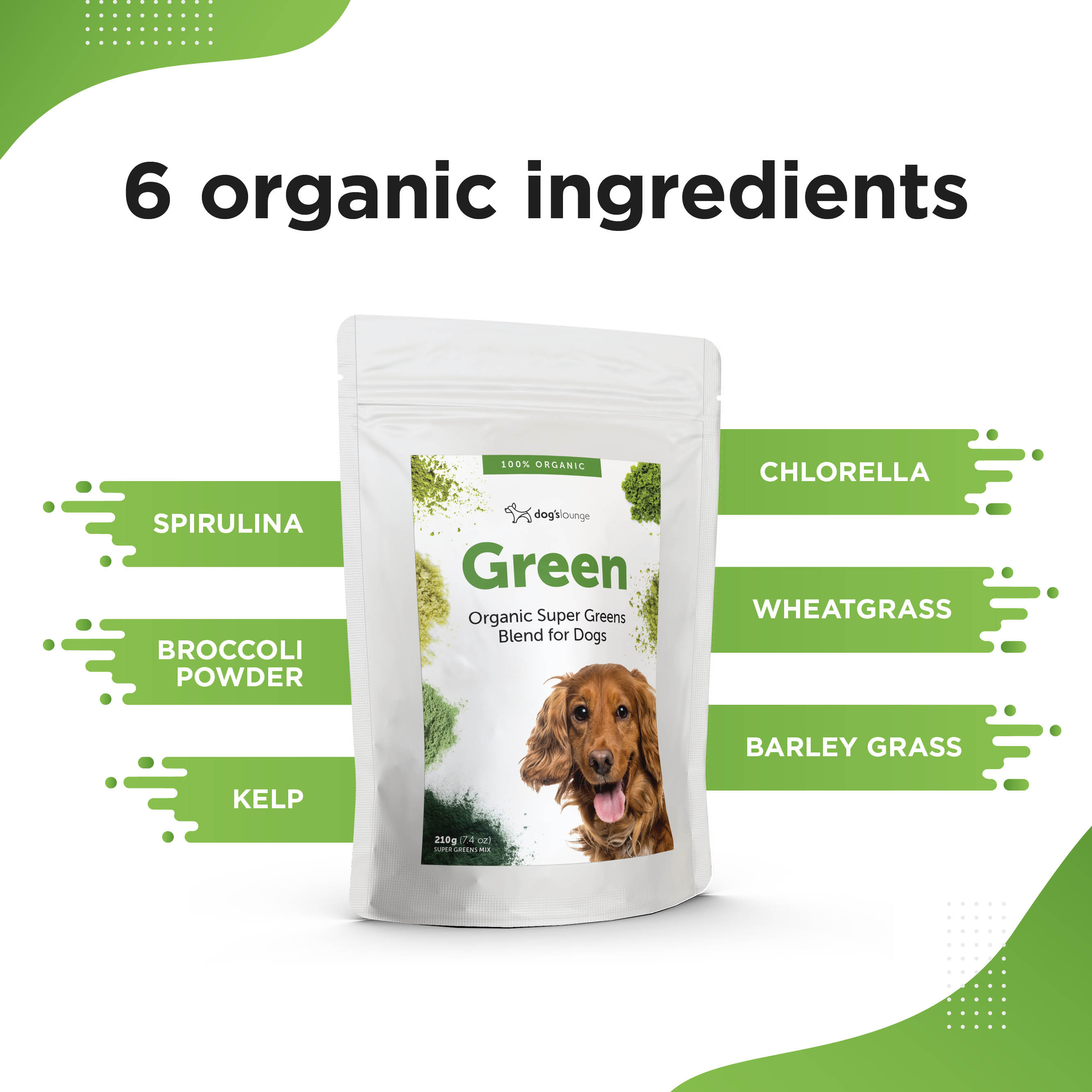 GREEN – Organic Super Greens Supplement for Dogs &amp; Puppies