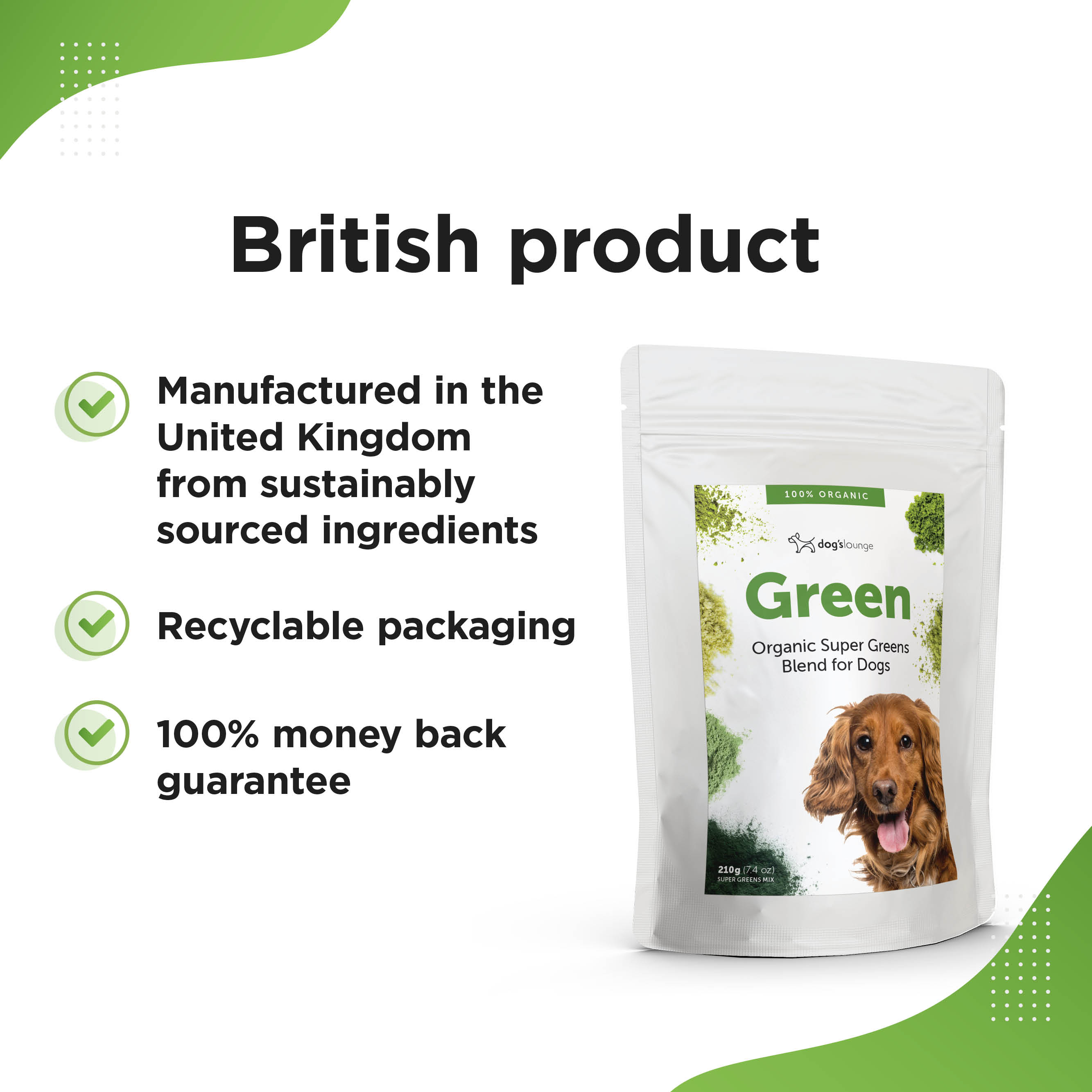GREEN – Organic Super Greens Supplement for Dogs &amp; Puppies