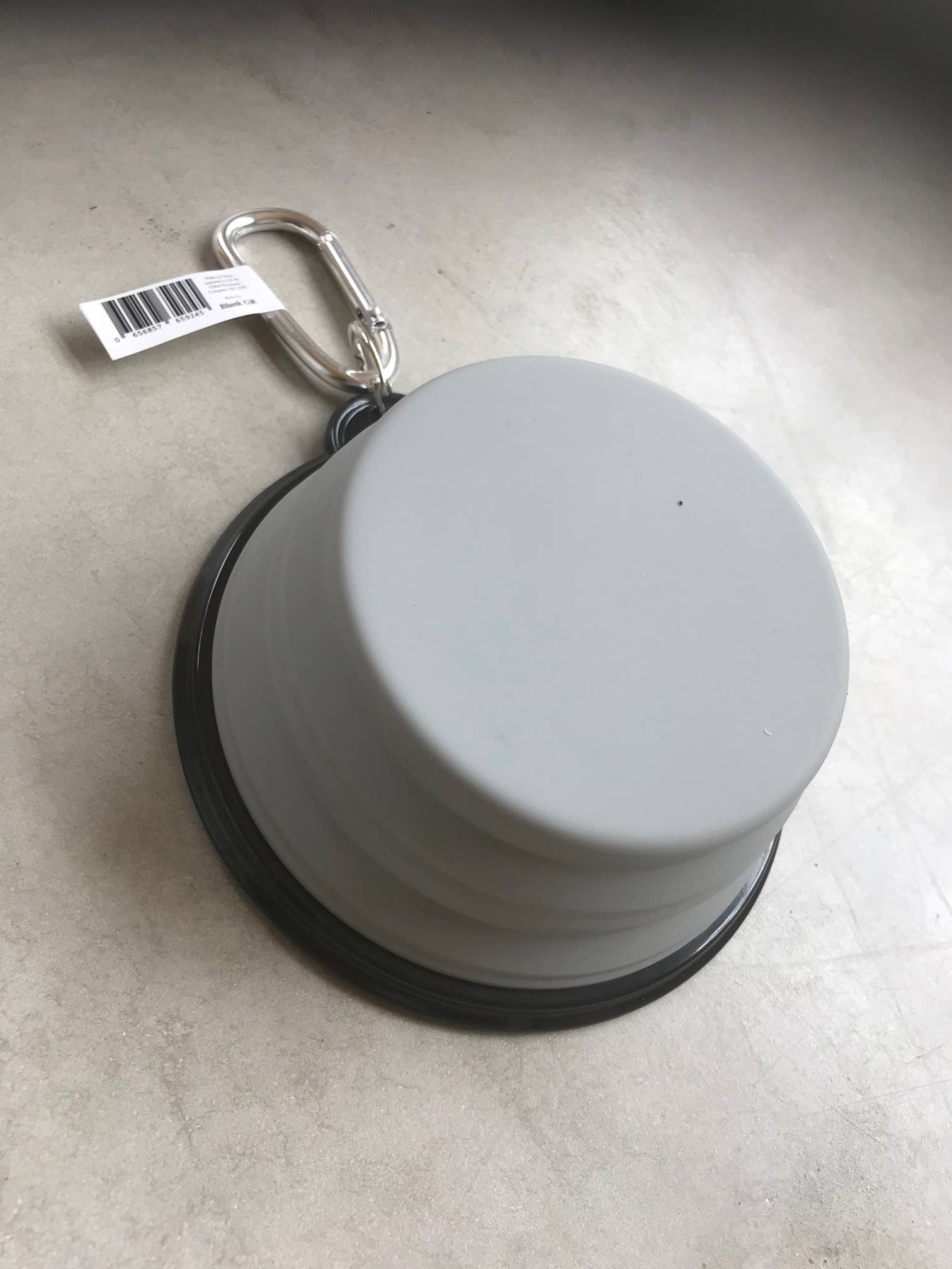 Grey Travel Pet Bowl