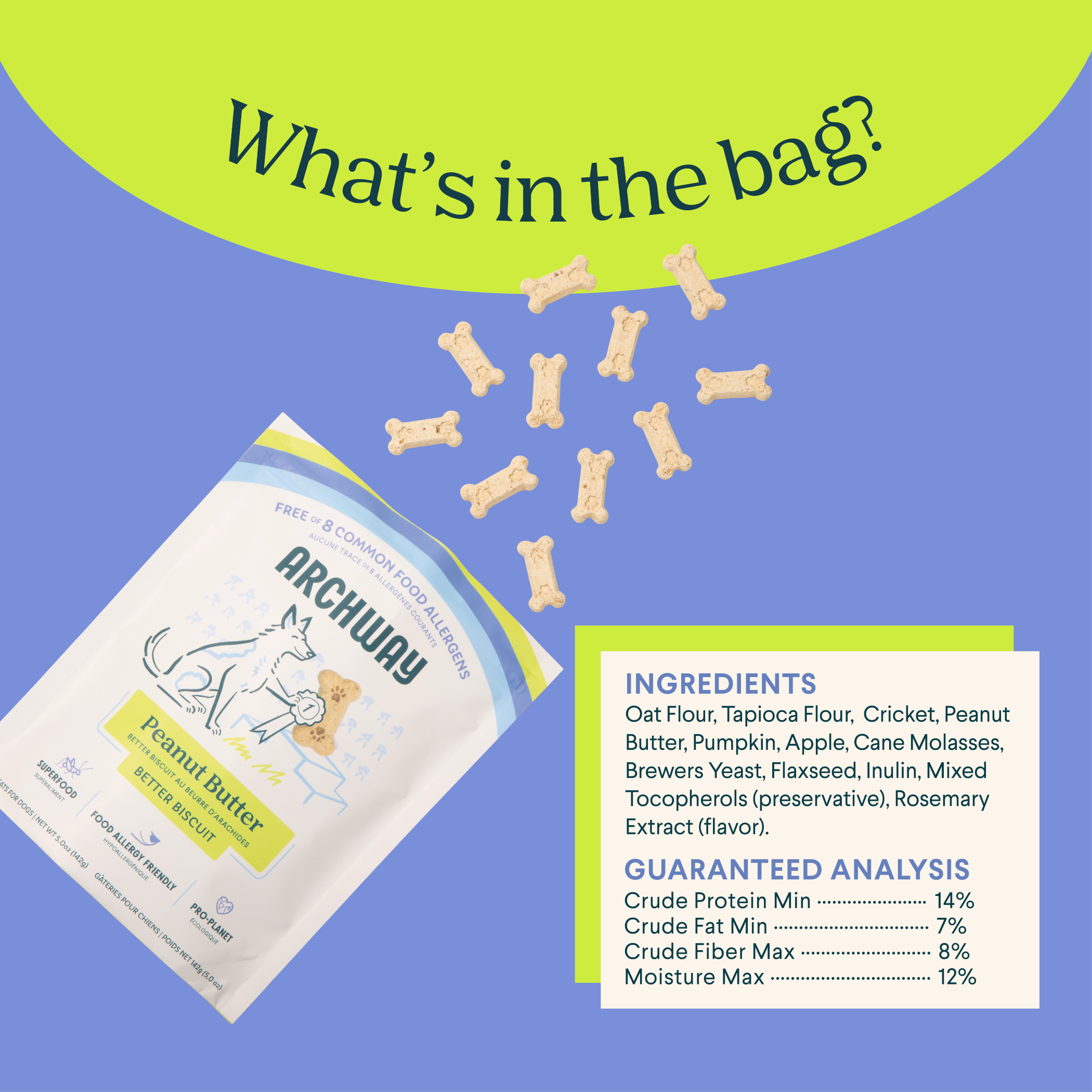 Hypoallergenic Dog Treats With Cricket Protein - Peanut Butter