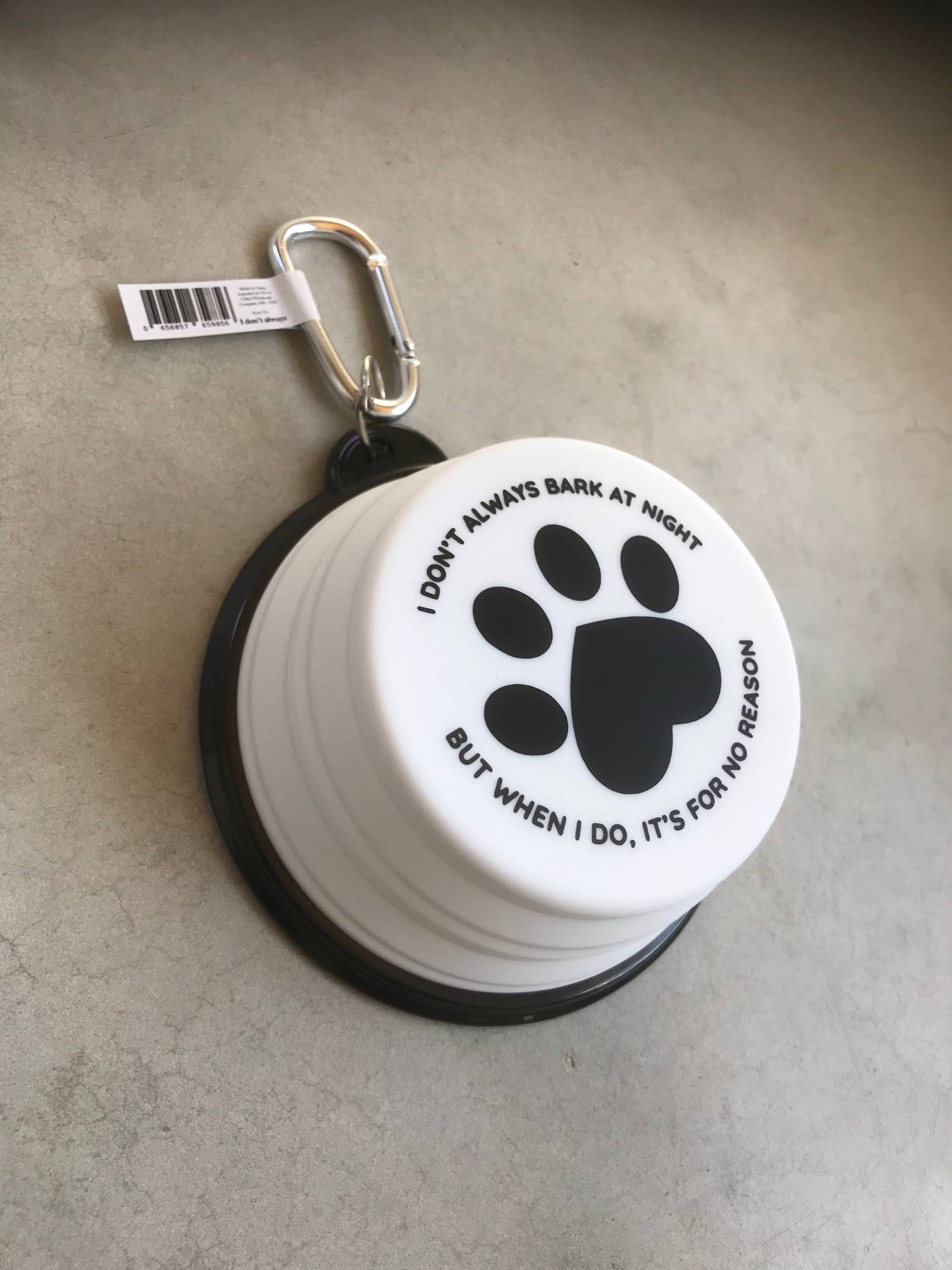 I Don’t Bark At Night, But When I Do Travel Pet Bowl