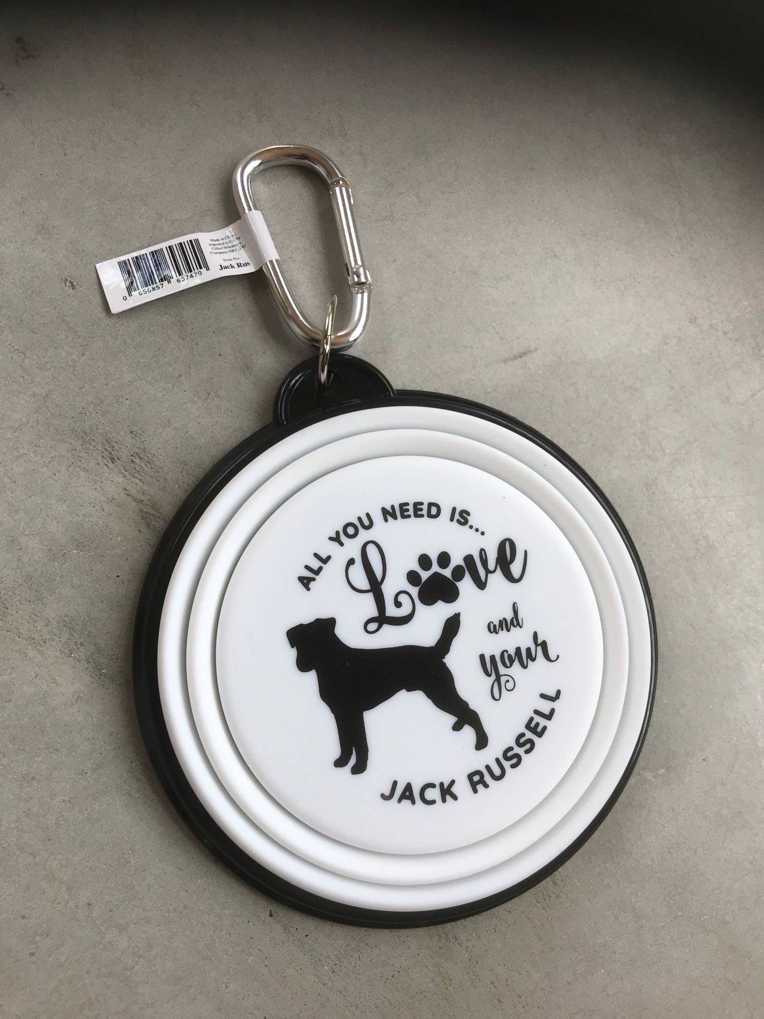 Jack Russell Long Tail Travel Pet Bowl