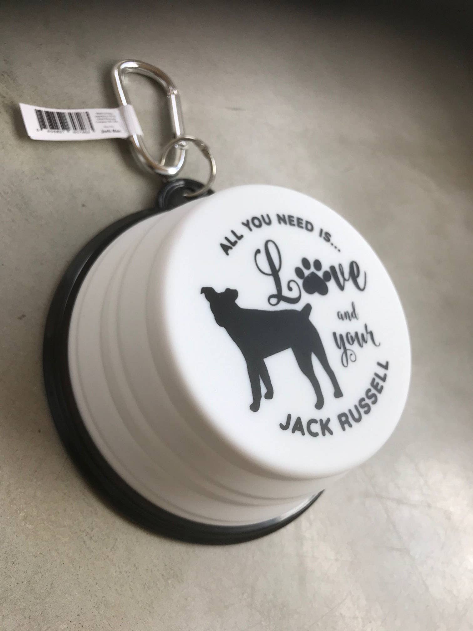 Jack Russell Short Tail Travel Pet Bowl