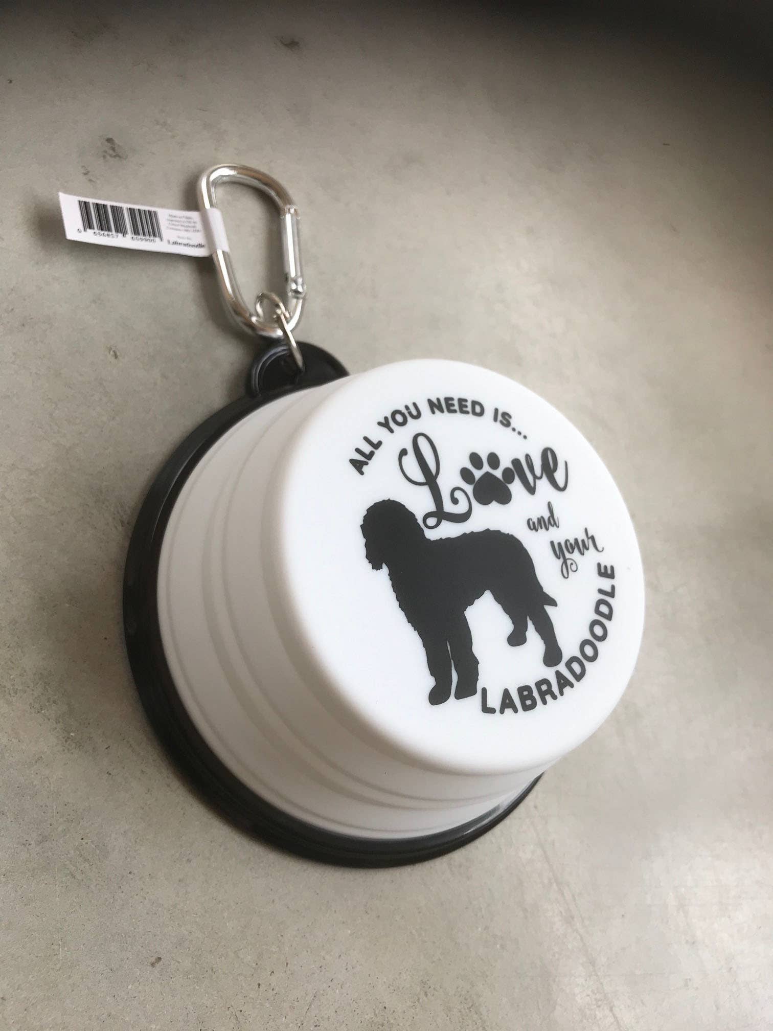 Labradoodle Travel Pet Bowl