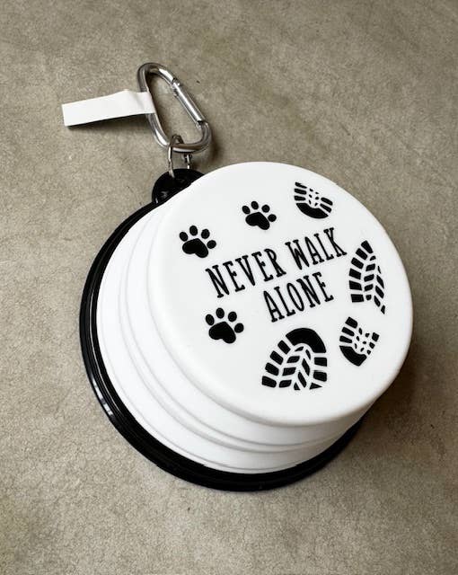Never Walk Alone Travel Pet Bowl