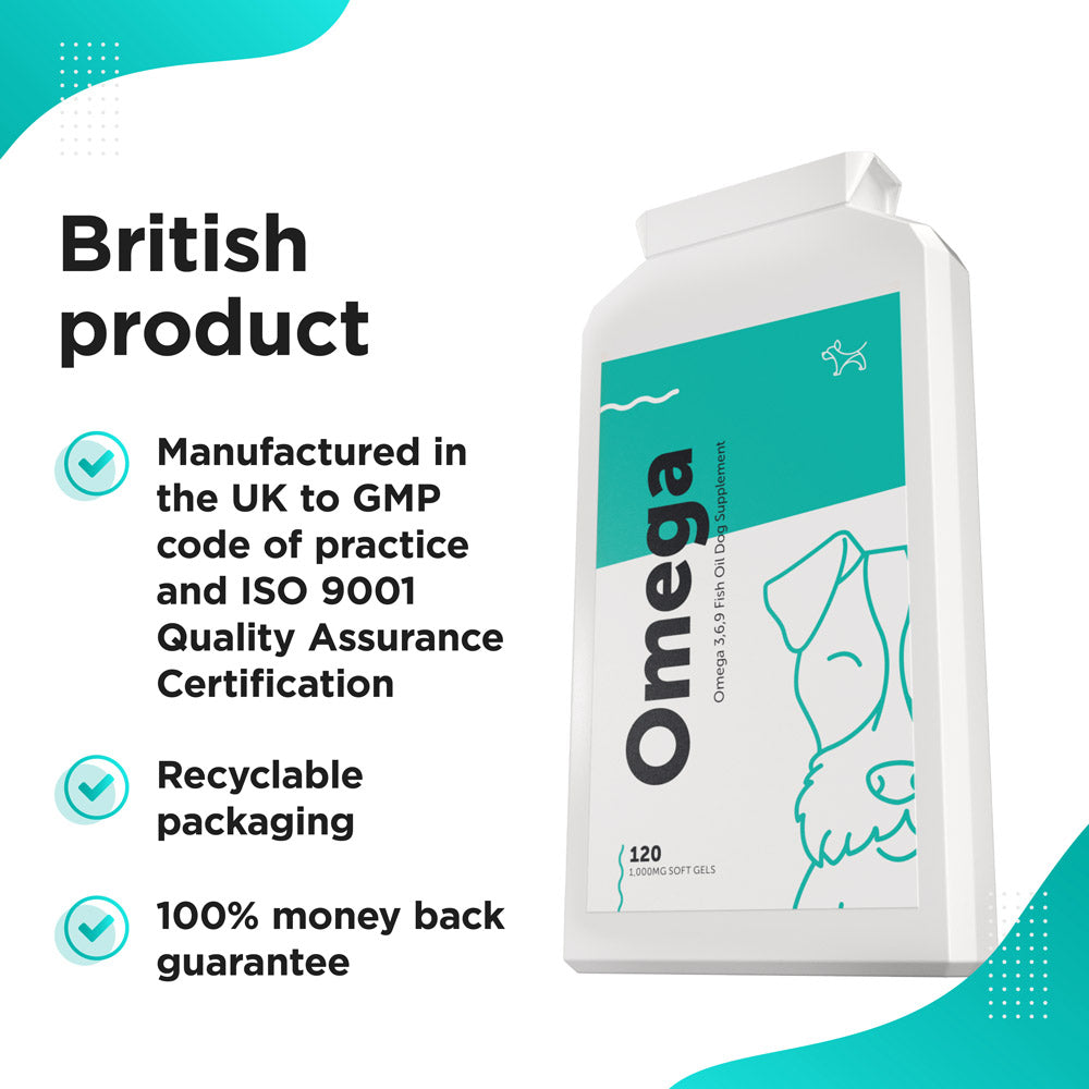 OMEGA – Omega 3, 6, 9 Fish Oil Complex for Dogs &amp; Puppies