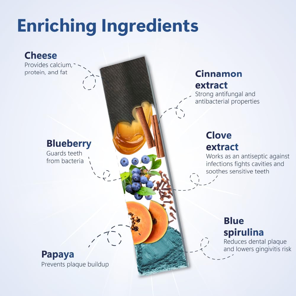 Pawfect Himalayan Cheese Chew for Medium Dogs | Variety Pack of 6 | Strawberry, Blueberry, Cranberry, Aloe, Turmeric, Mint |Grain-free, All Natural long-lasting dental chews(390g/13.76oz)
