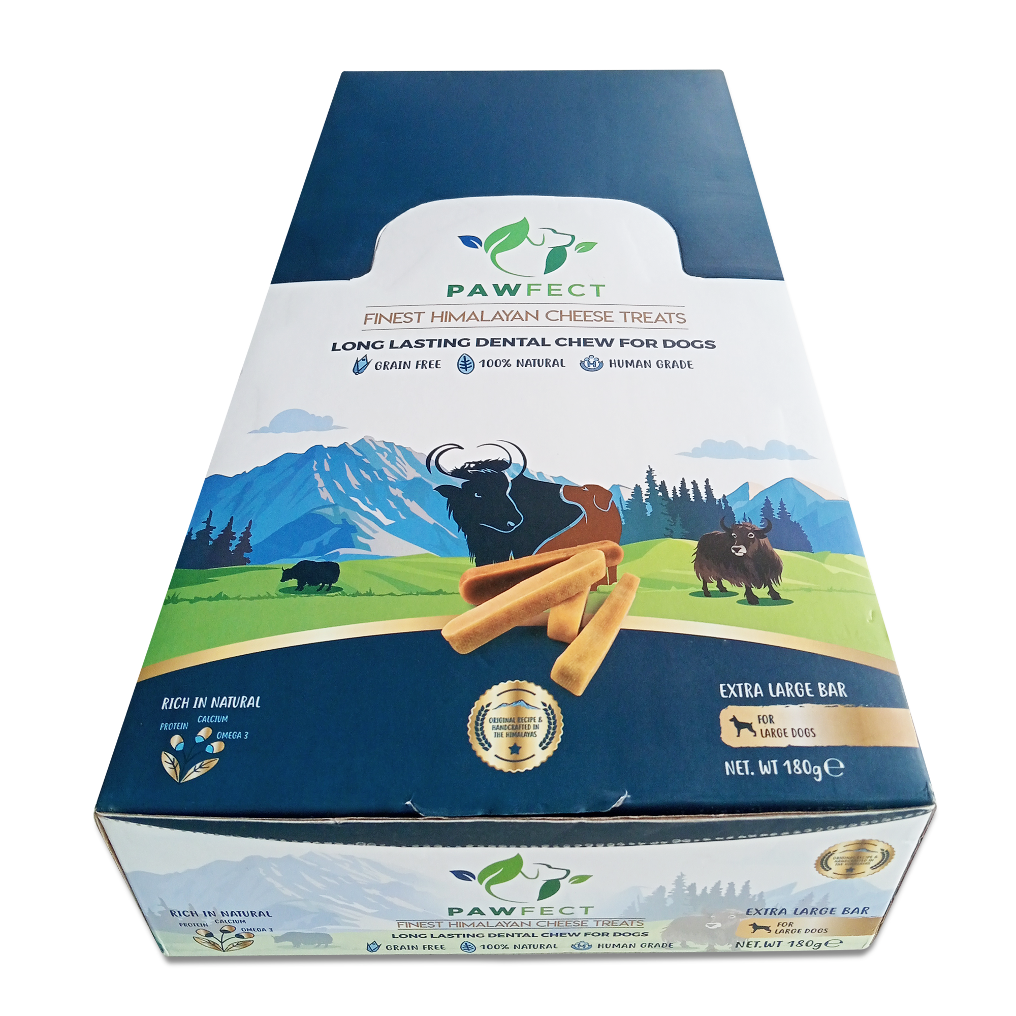 Pawfect Himalayan Cheese Chews for Dogs | 100% Natural Dental Stick | Long lasting healthy chew | Rich in Protein &amp; Calcium | Grain-free| Daily dental treat| Pack of 20 for Medium Dogs (1300g/45.86oz)